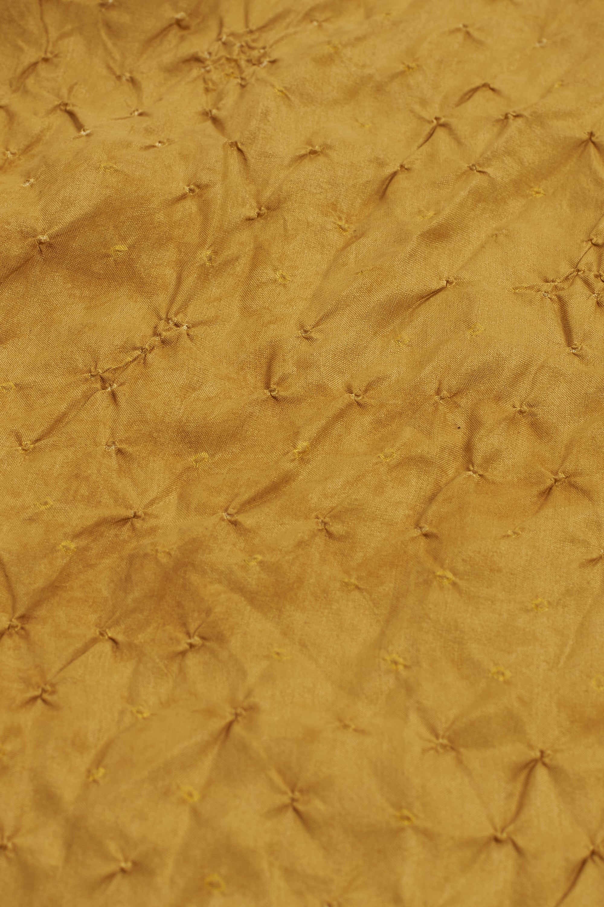 MUSTARD YELLOW SILK WITH BANDHANI SHAWL