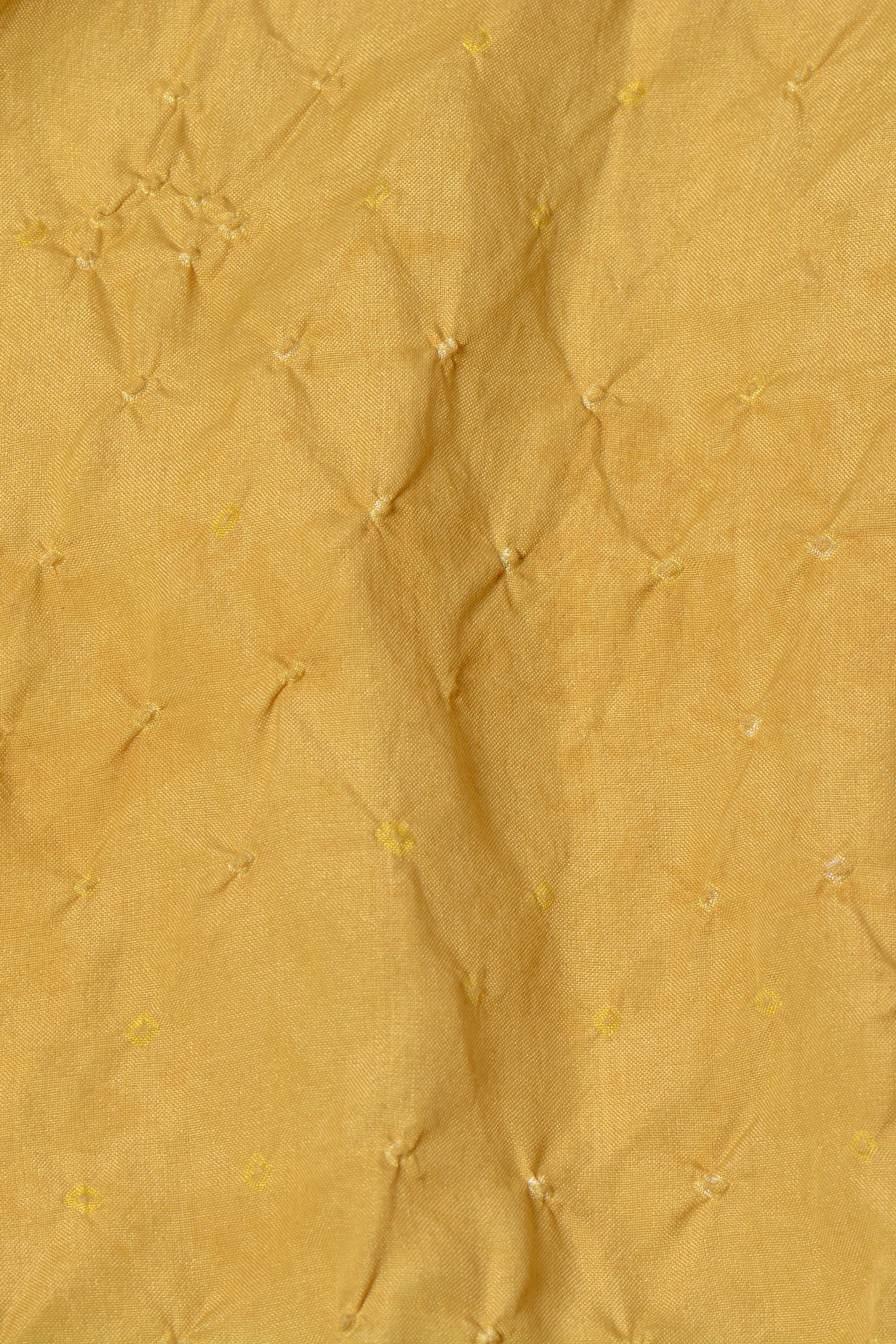 OCHRE YELLOW SILK BANDHANI SHAWL