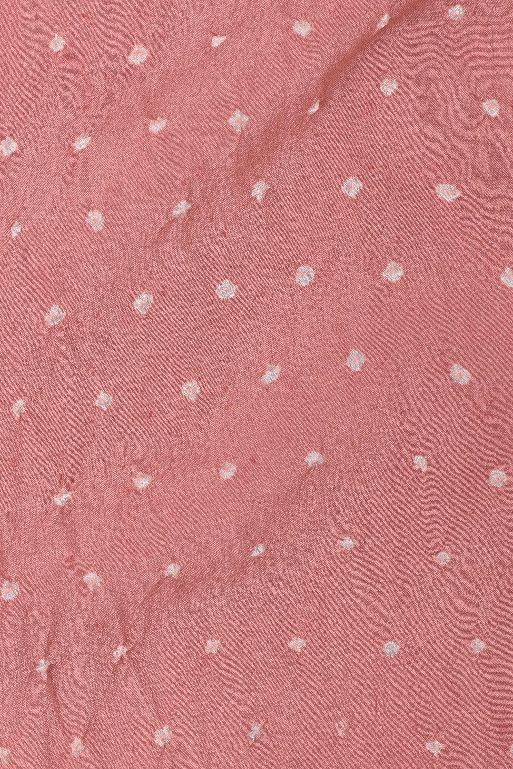 CHALK PINK BANDHANI SILK WOMEN'S DRESS