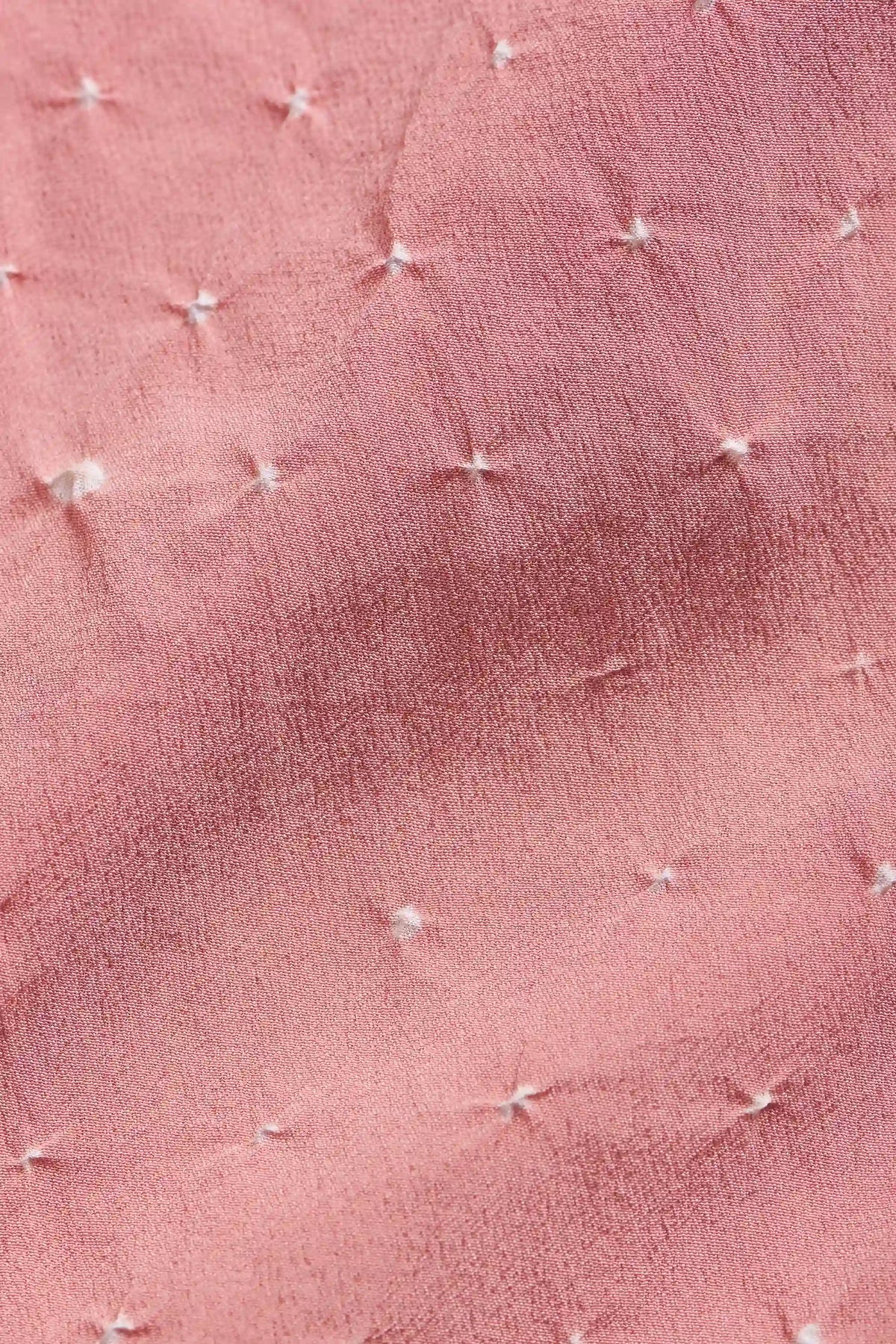 Chalk Pink Bandhani Silk Women'S Dress