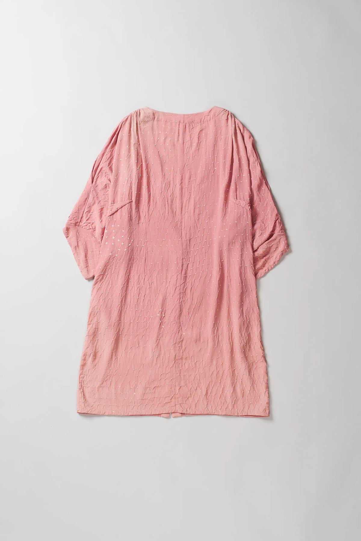 Chalk Pink Bandhani Silk Women'S Dress