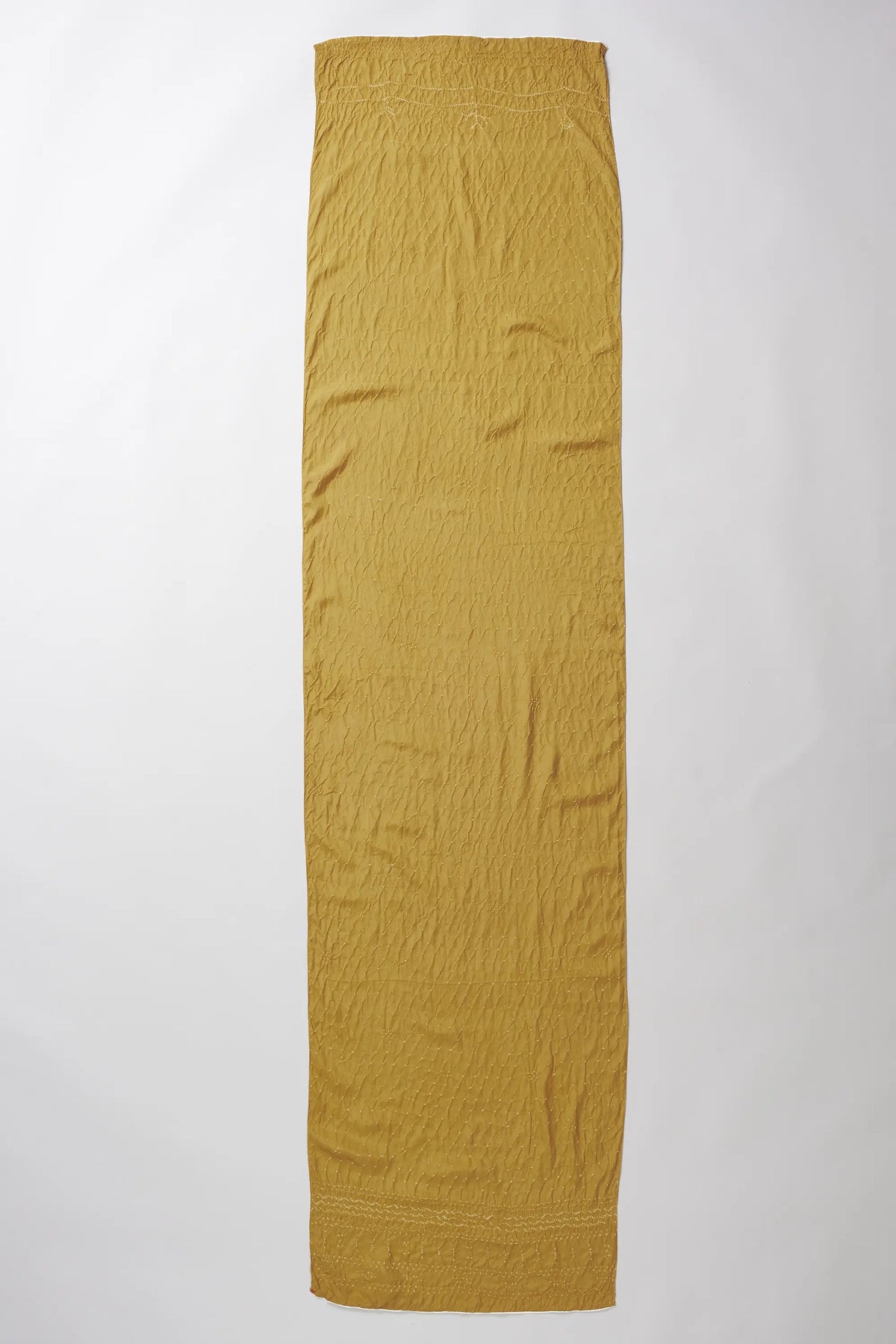 Mustard Yellow Colour Bandhani Silk Women Scarf