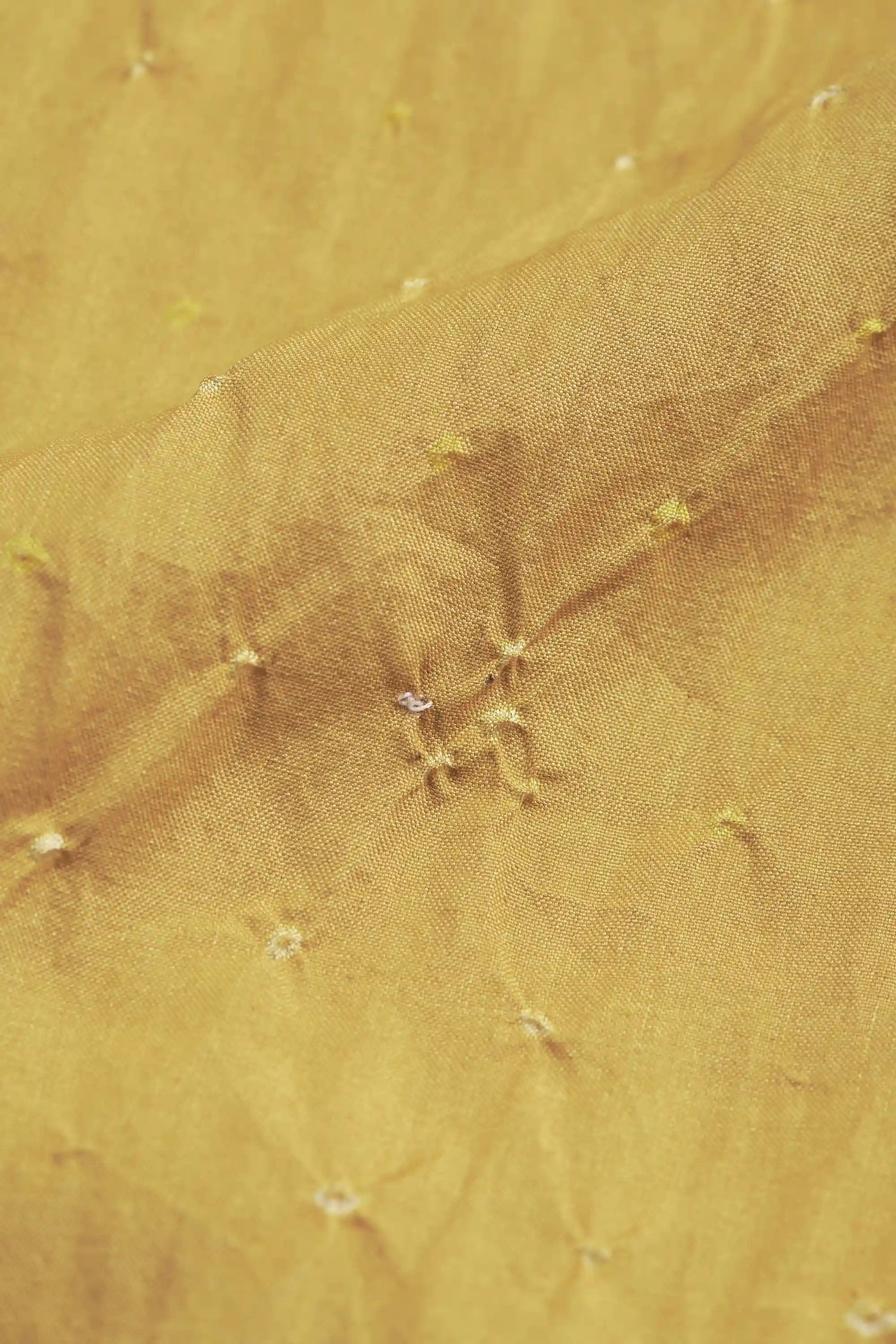 Mustard Yellow Colour Bandhani Silk Women Scarf