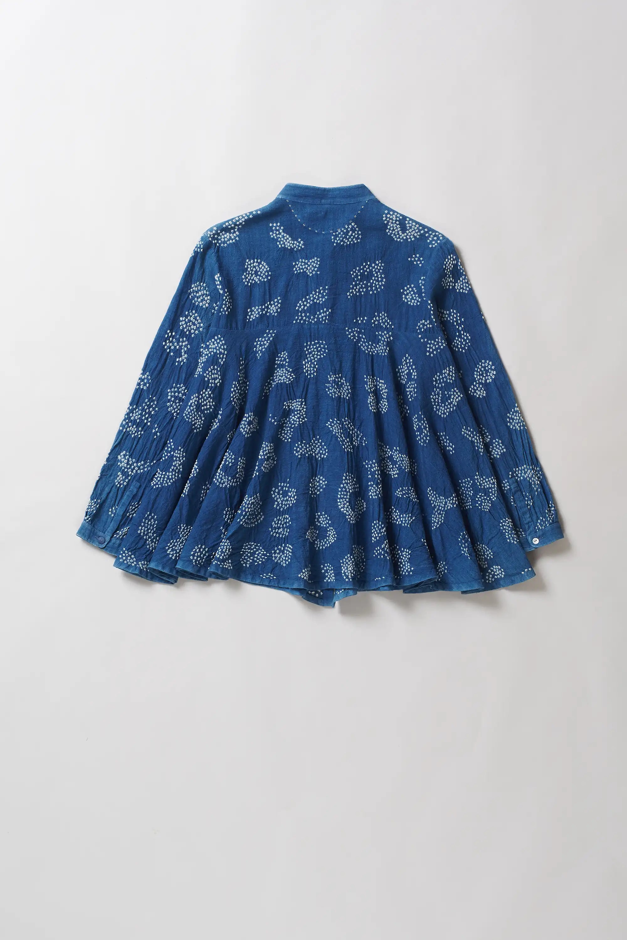 Medium Indigo Women Flared Top Shirt