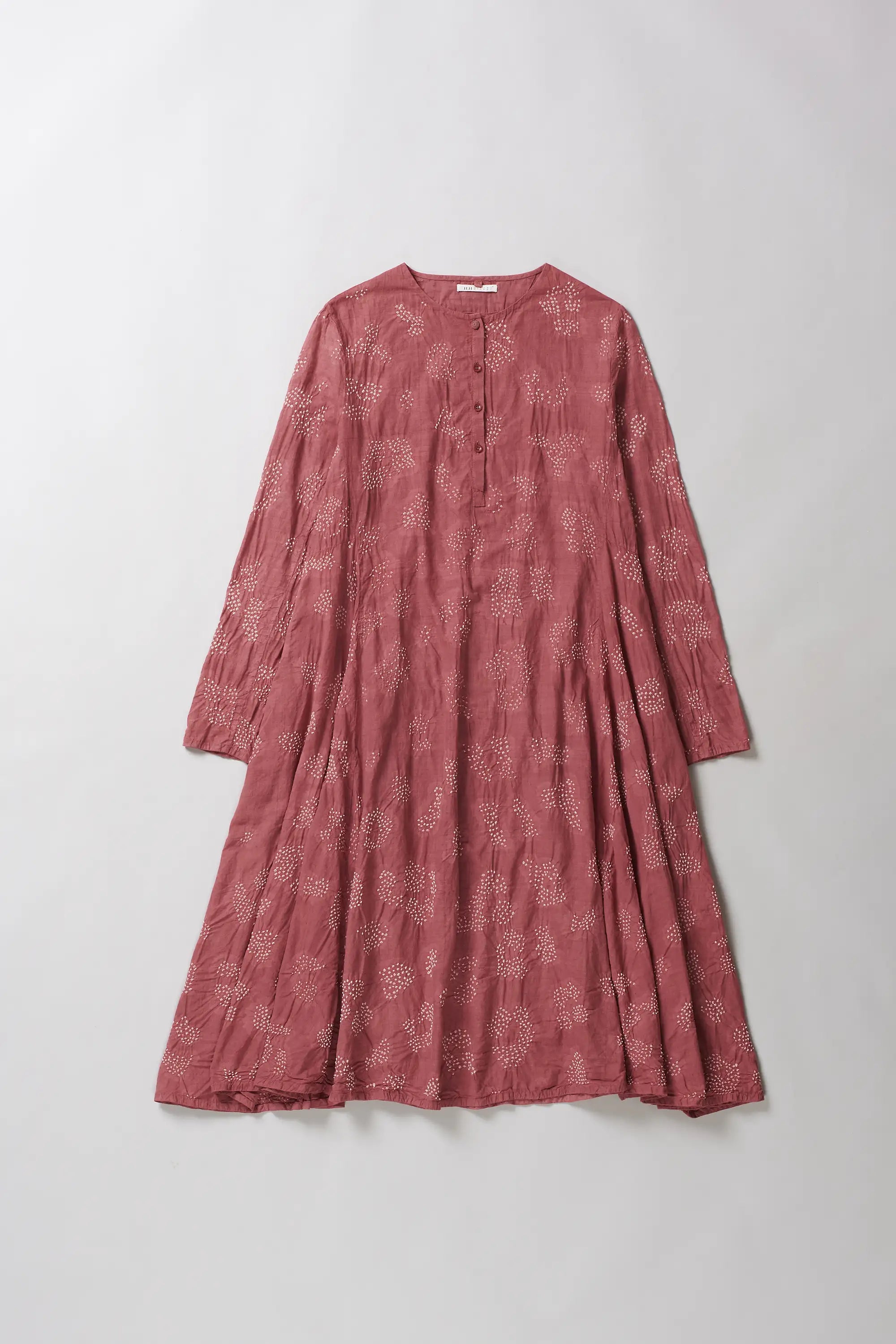 Flared Long Dress with Bandhani