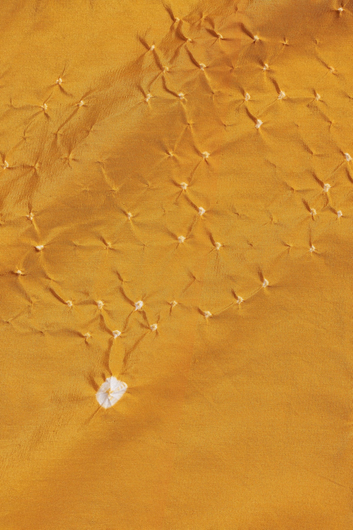 MANGO YELLOW SILK BANDHANI SHAWL