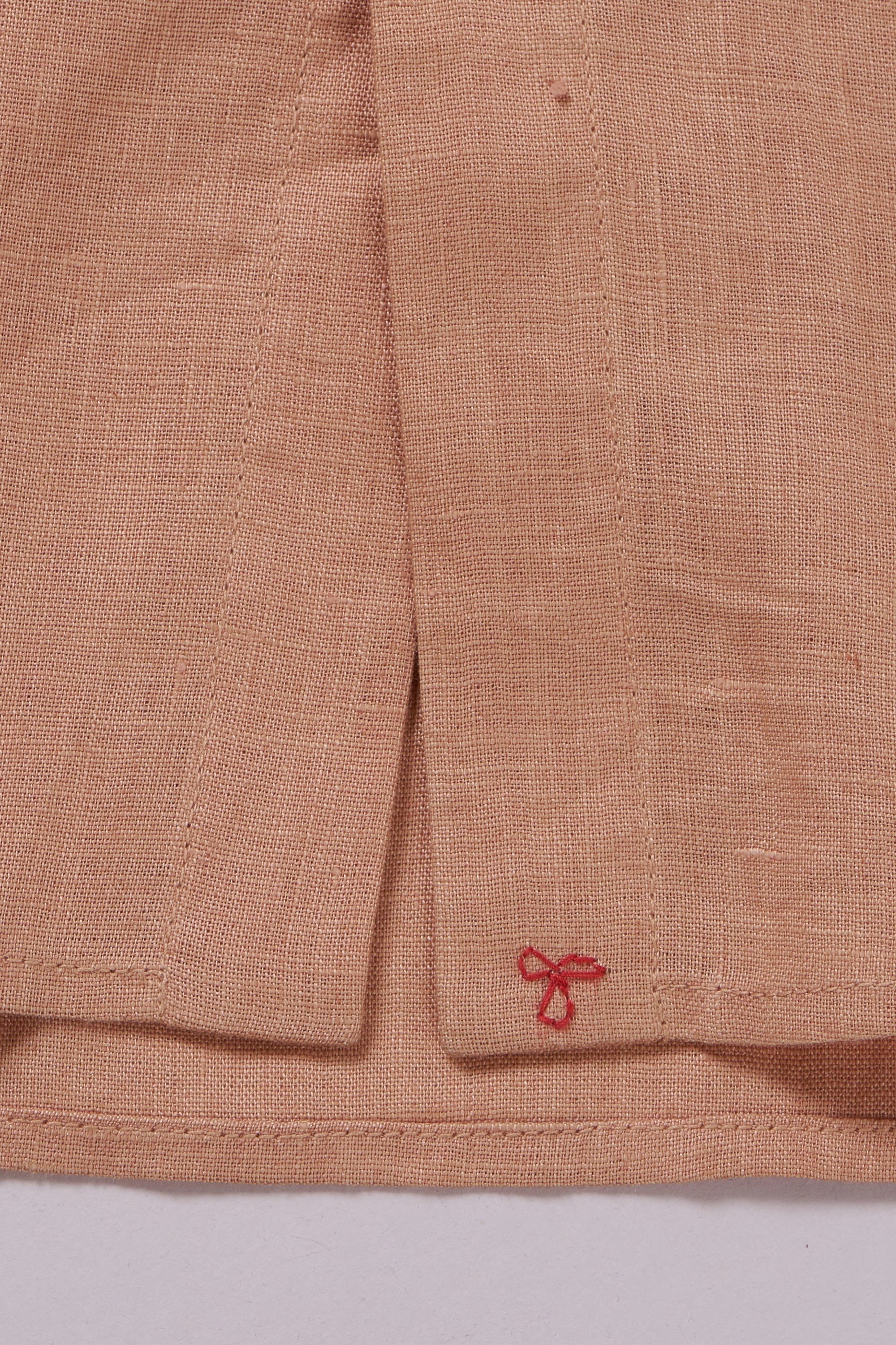 RELAXED FIT LINEN SHIRT IN TEA ROSE COLOR
