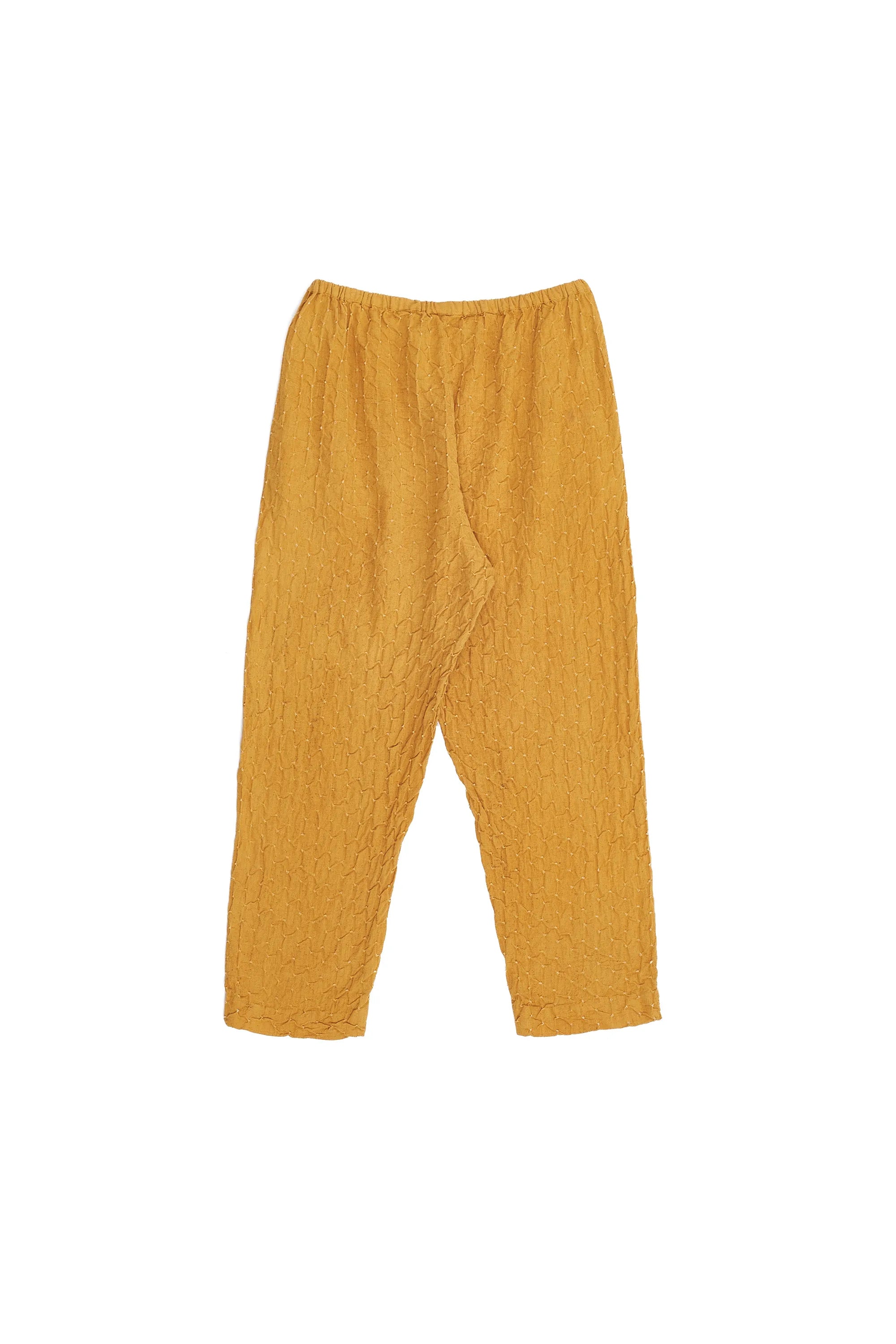 Elastic Pants with Bandhani Mango Yellow Colour