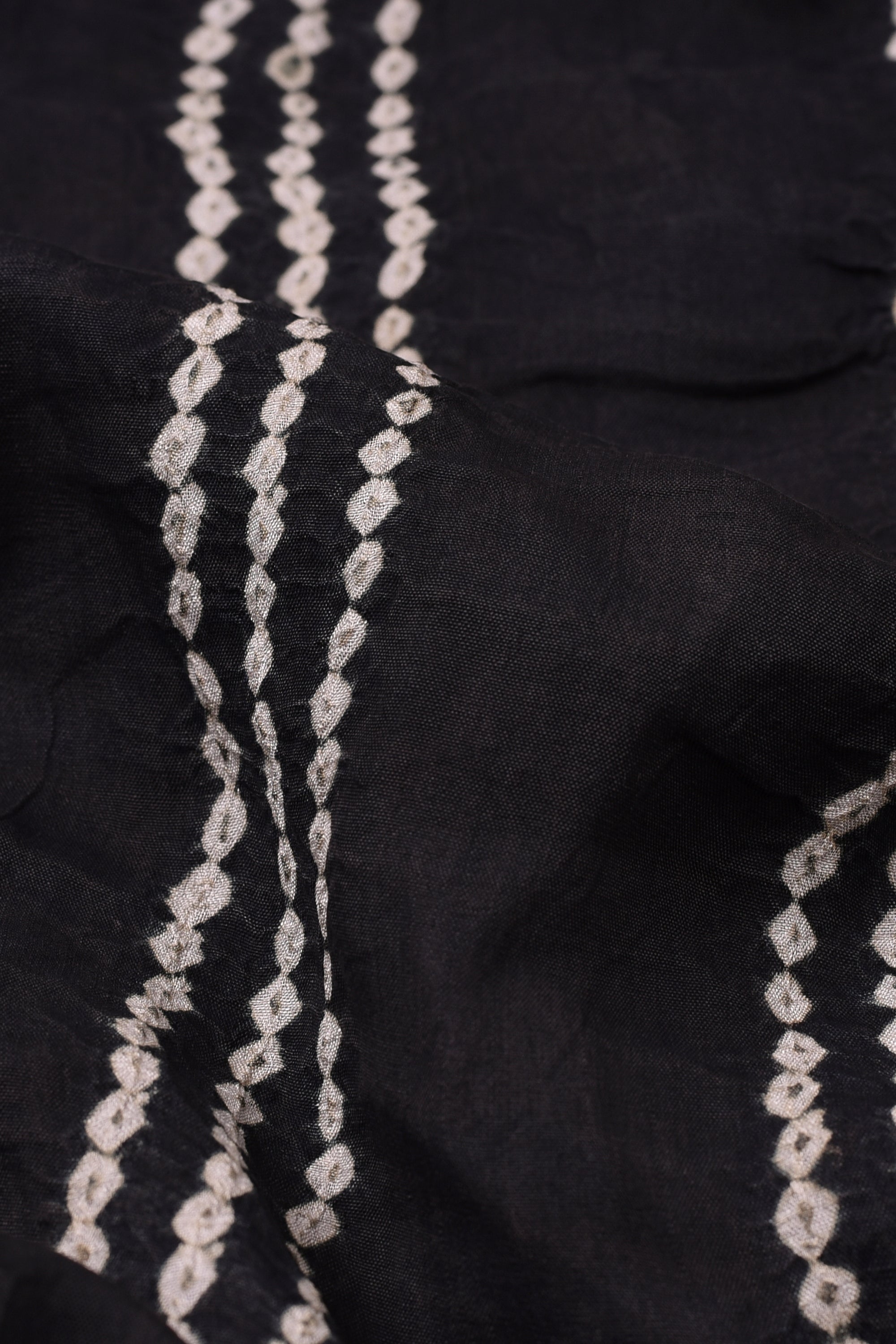 BLACK SILK BANDHANI WOMEN DRESS