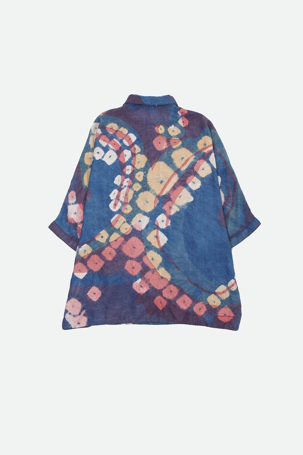 SCREEN PRINTED SHIRT WITH BANDHANI