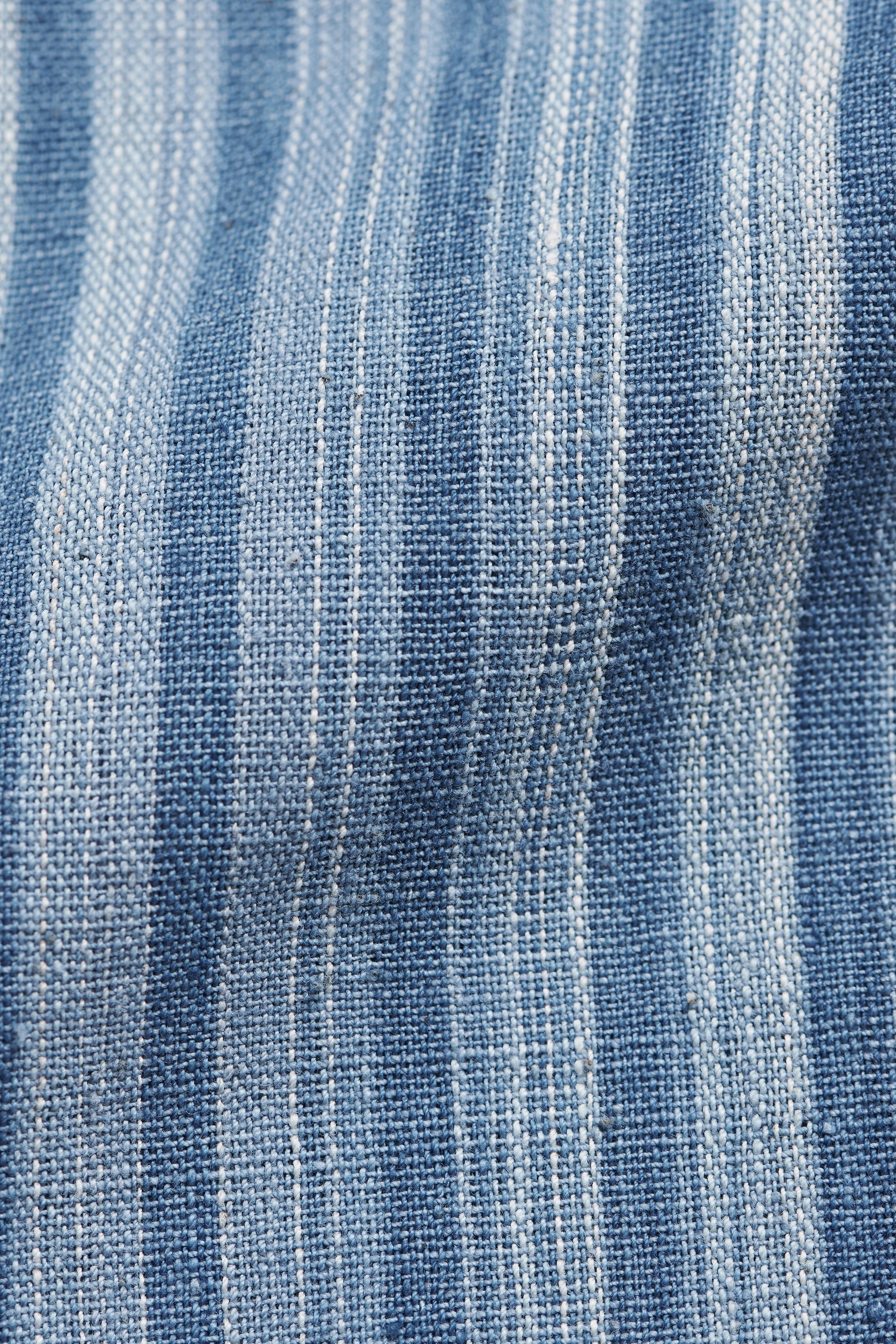 Close-up of blue denim fabric