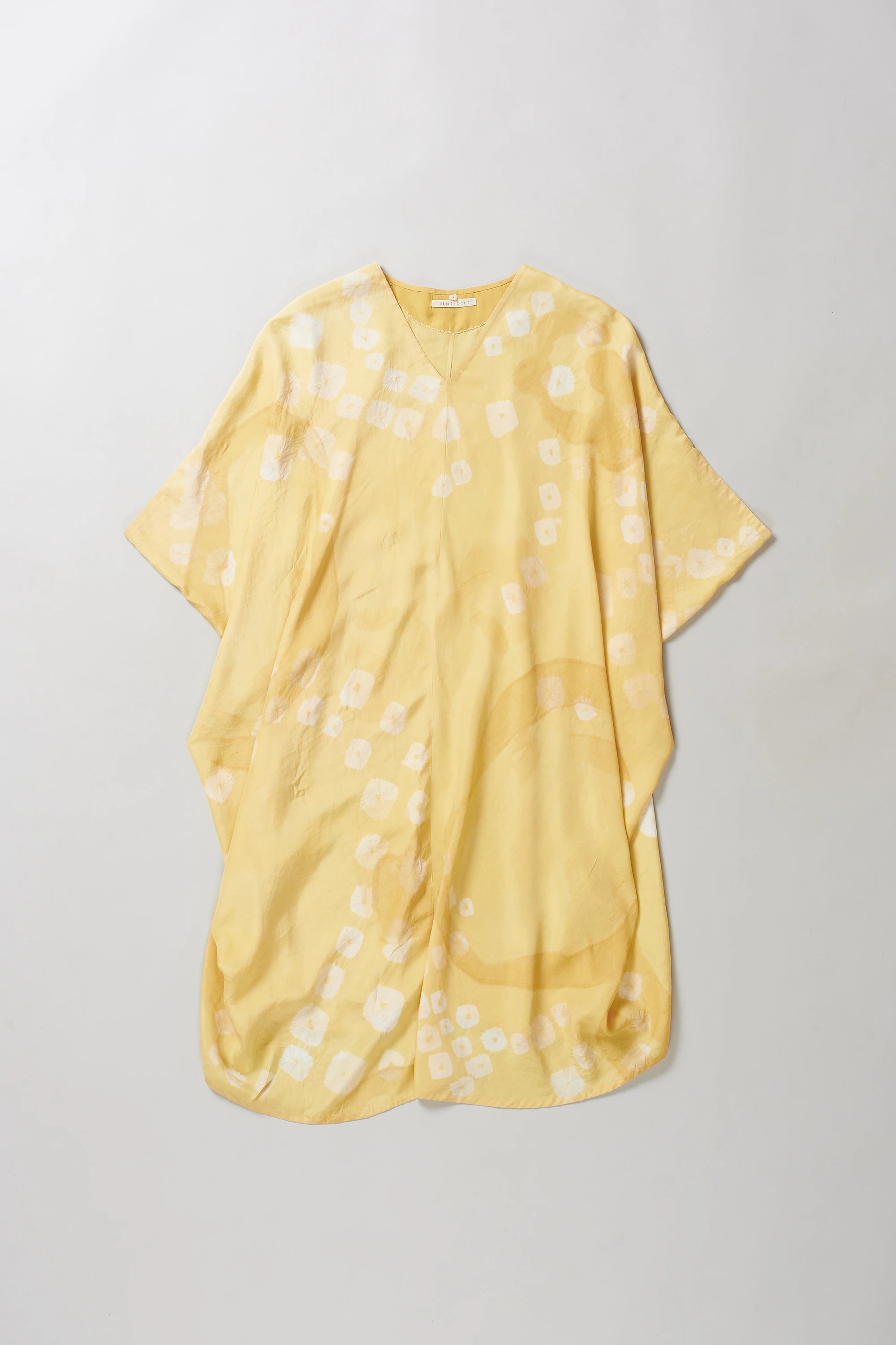 LIGHT YELLOW WOMEN DRESS WITH BANDHANI