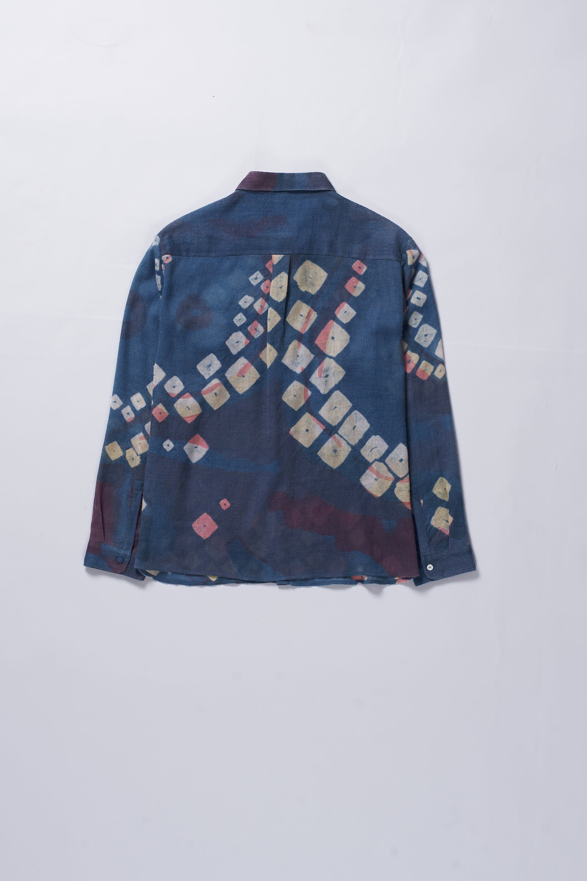MEDIUM INDIGO WOOL UNISEX SHIRT