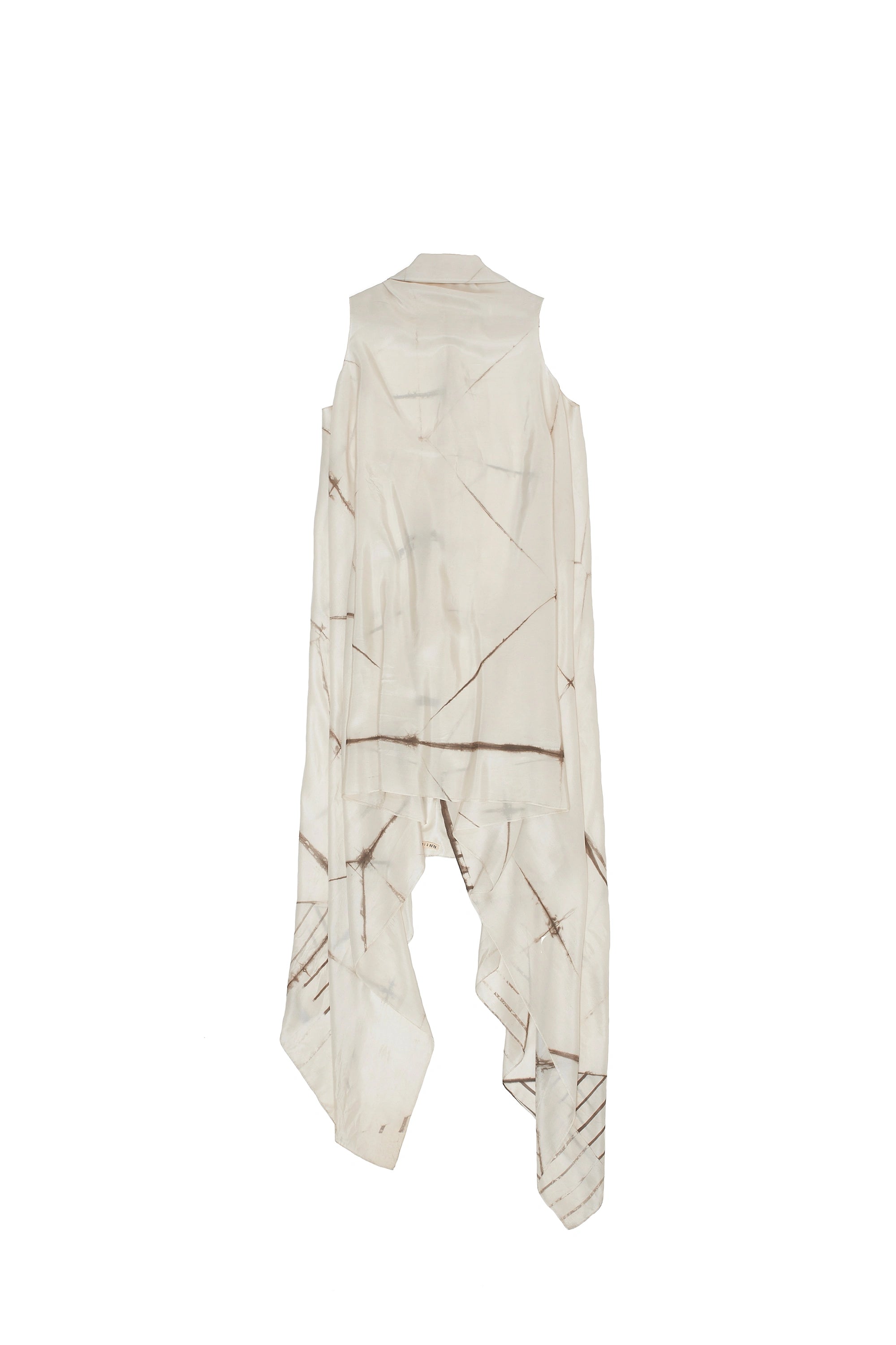 Ecru Silk Clamp Dye Cutout
