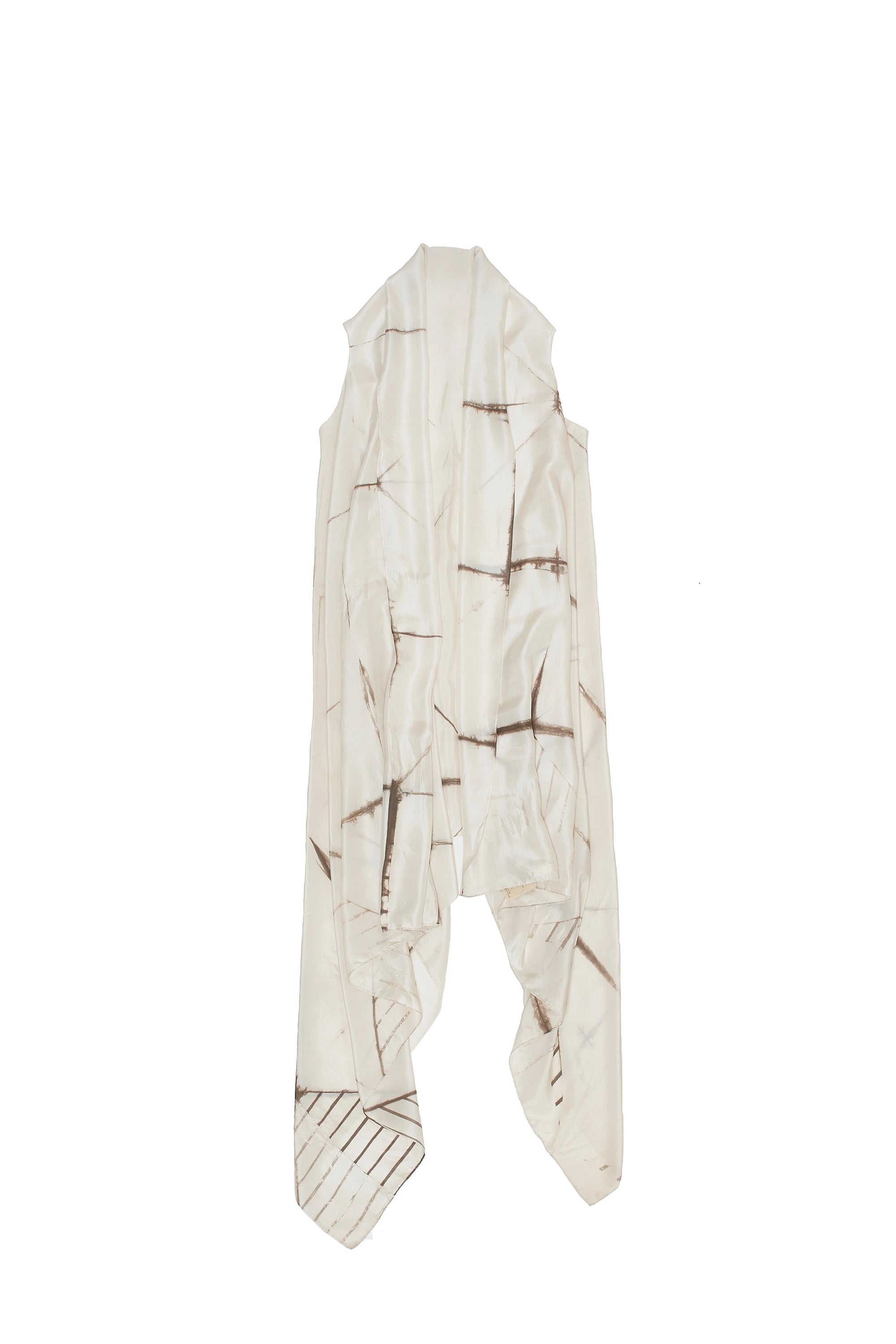 Ecru Silk Clamp Dye Cutout