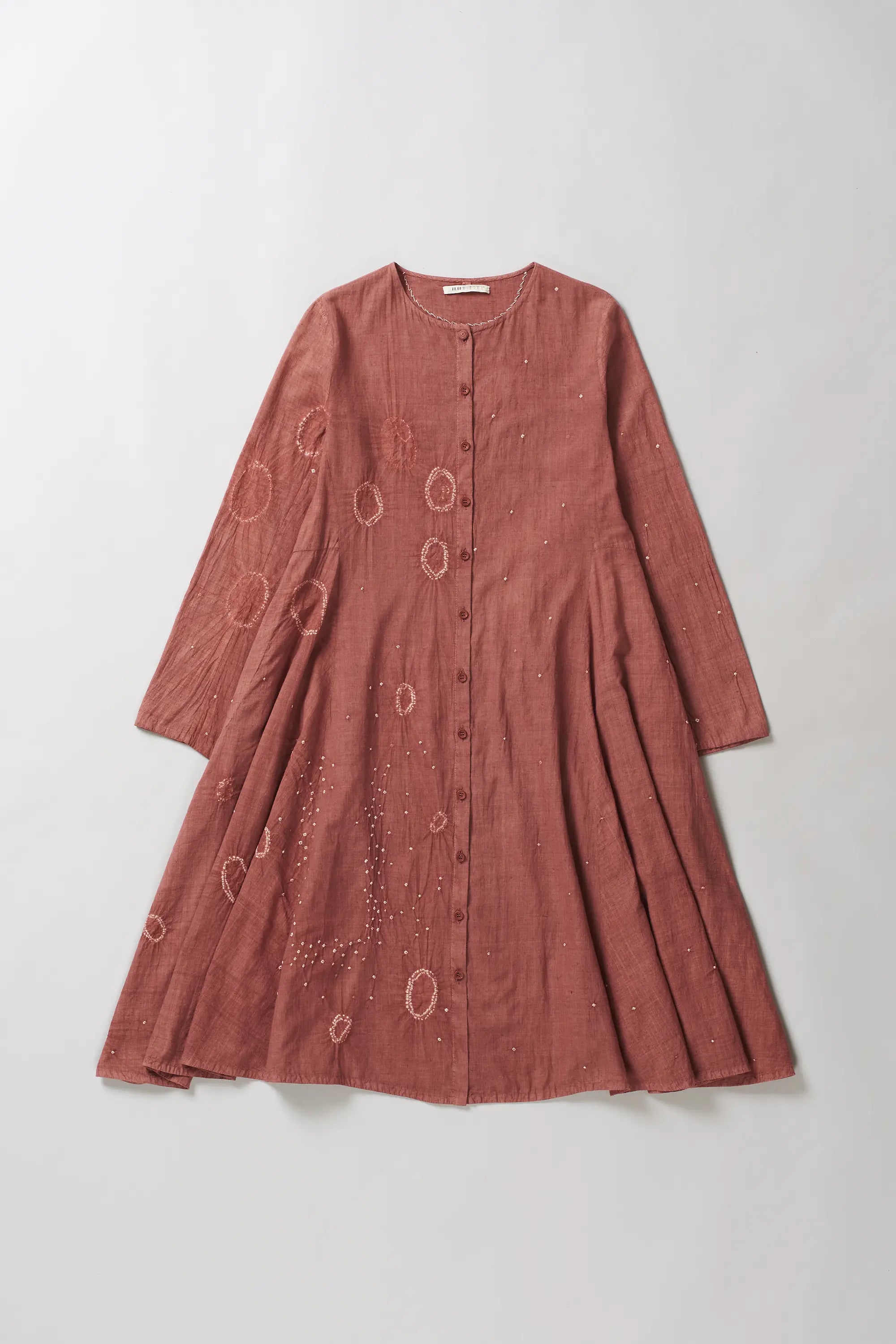 Bandhani Dress in Rouge Pink