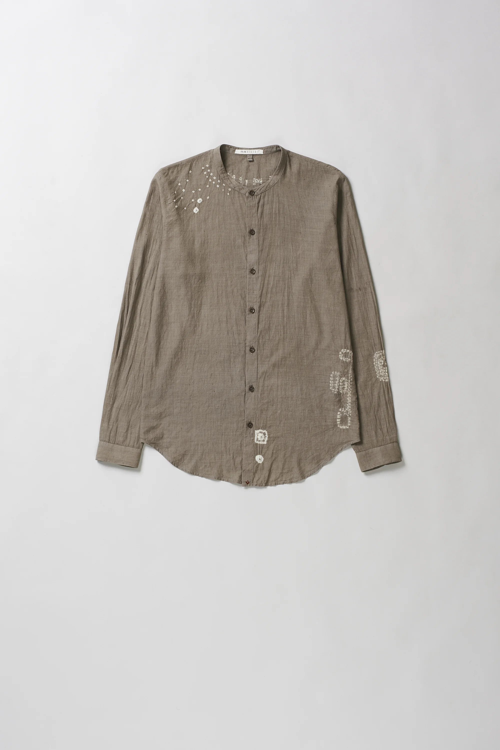 Band Collar Shibori Shirt