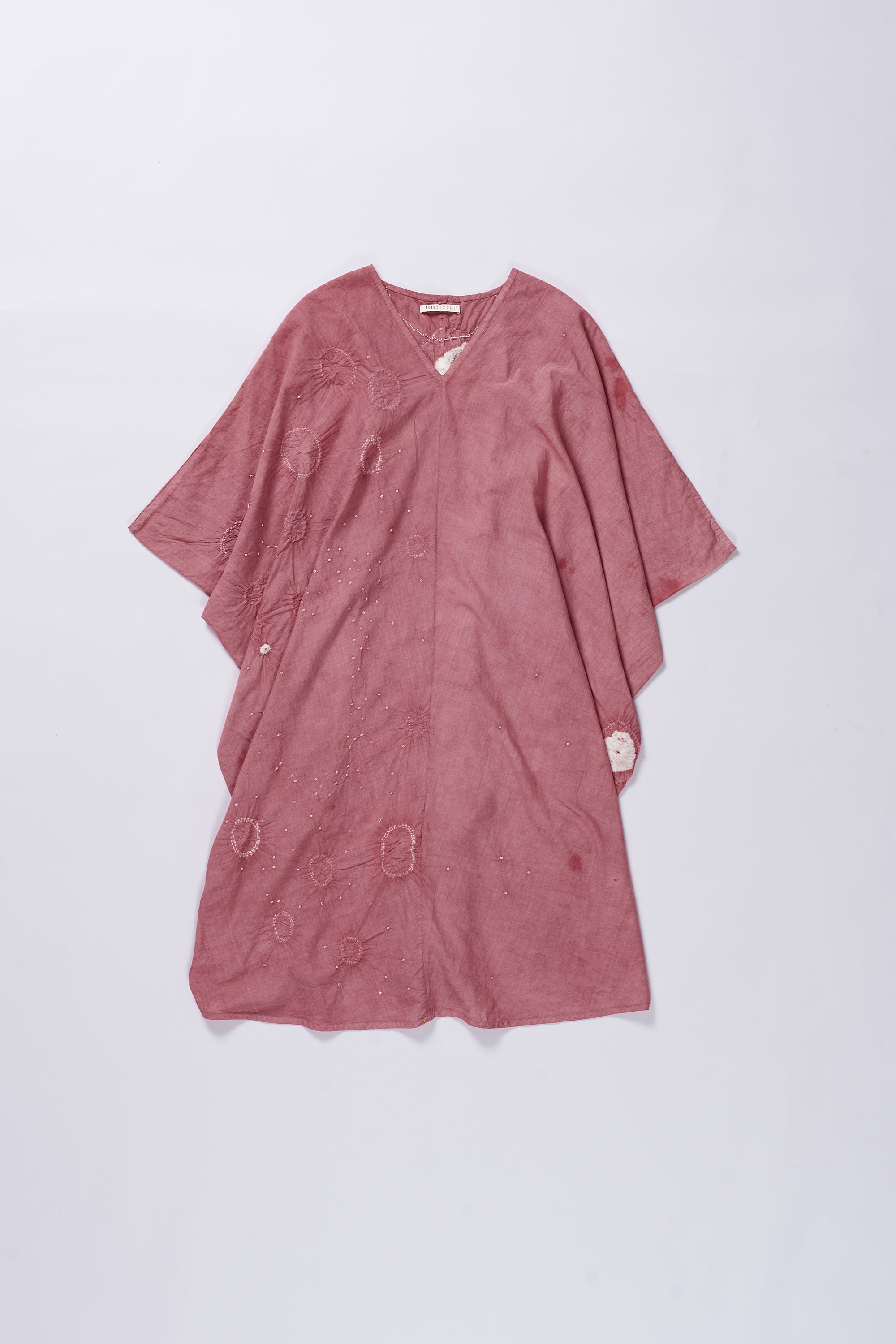 PINKWOOD SHIBORI COTTON DRAPE DRESS