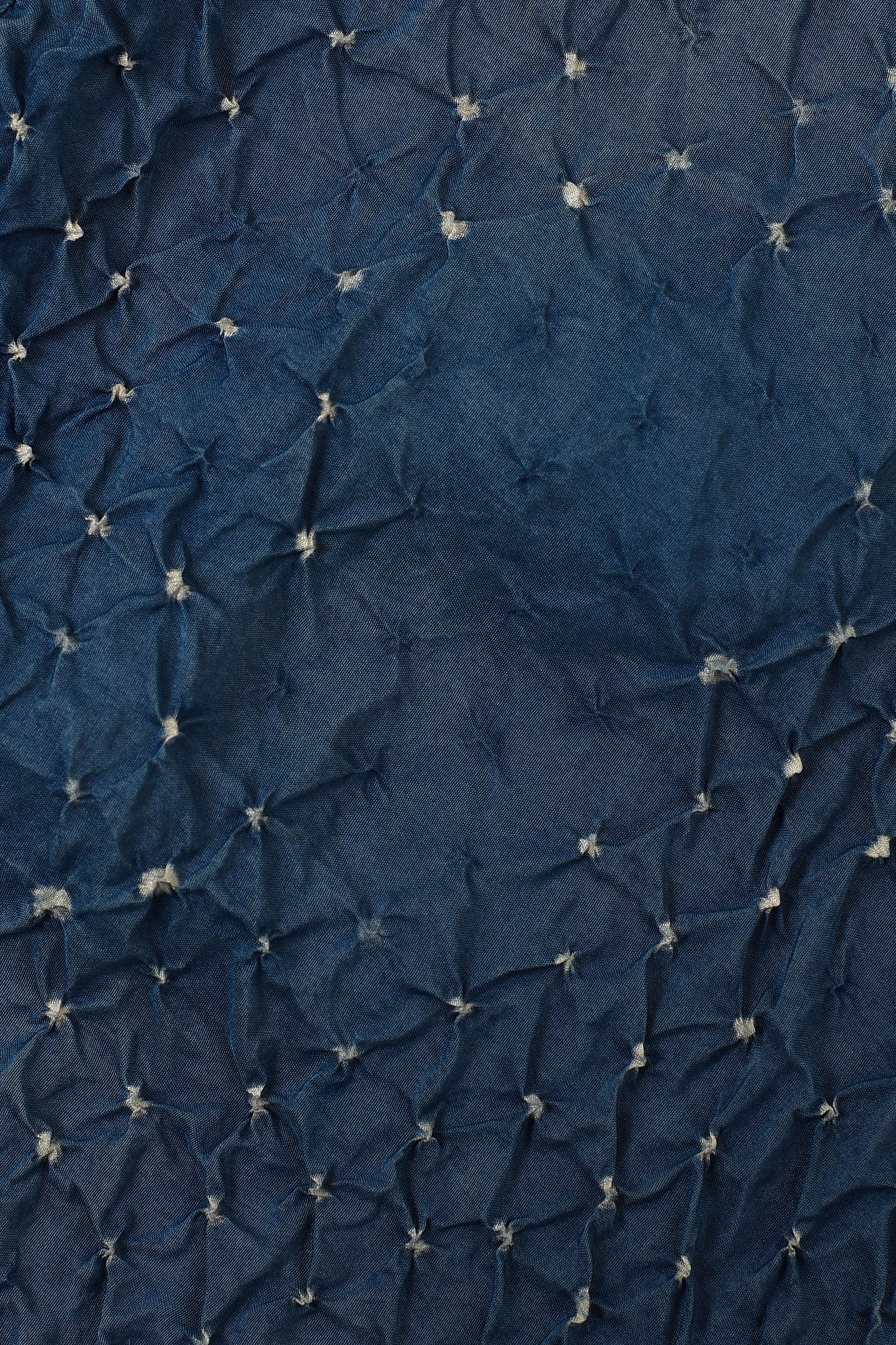 MEDIUM INDIGO SILK BANDHANI TUNIC