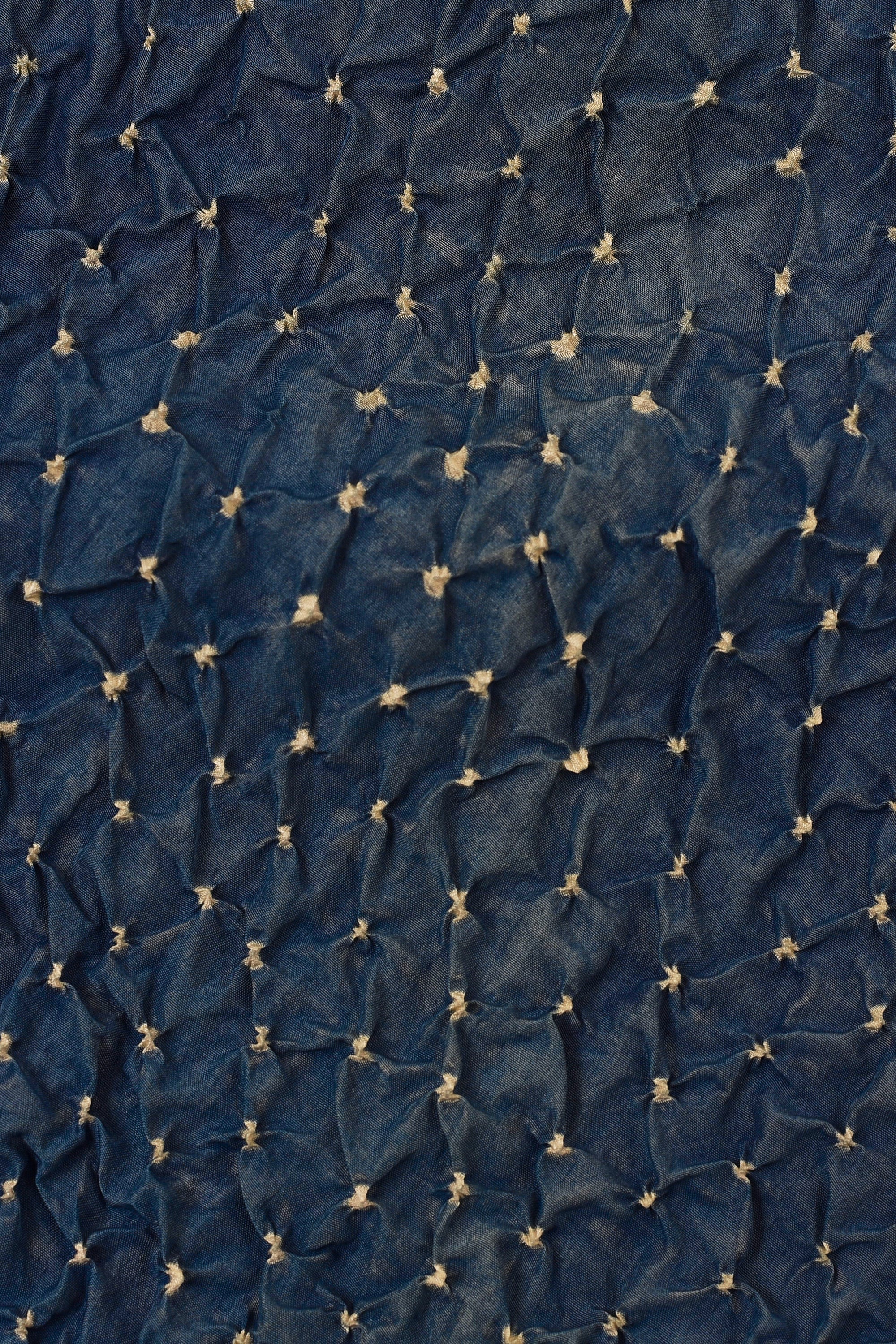 MEDIUM INDIGO SILK BANDHANI TUNIC