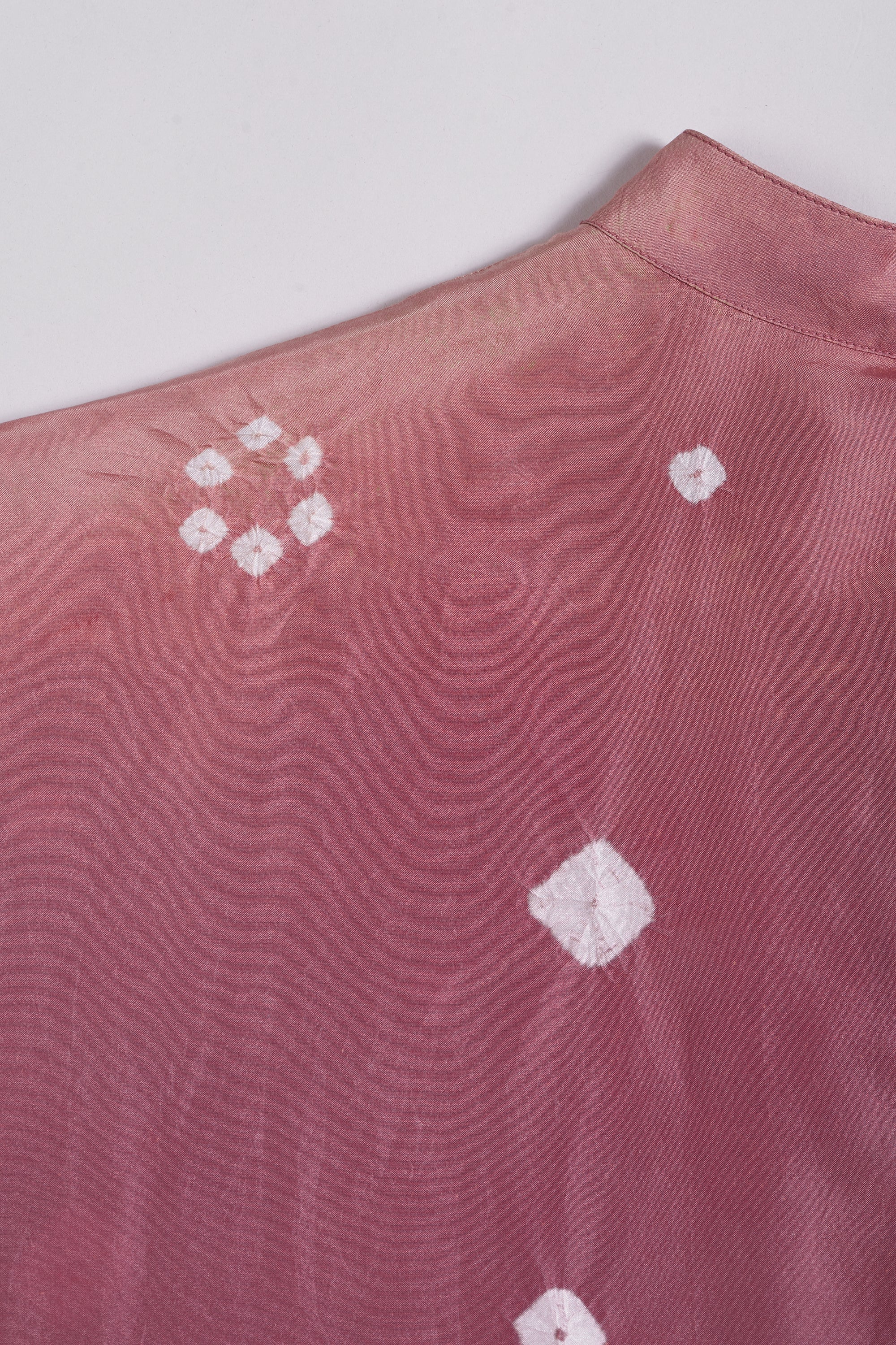 RELAXED FIT BANDHANI SHIRT DYED IN FUSCHIA PINK