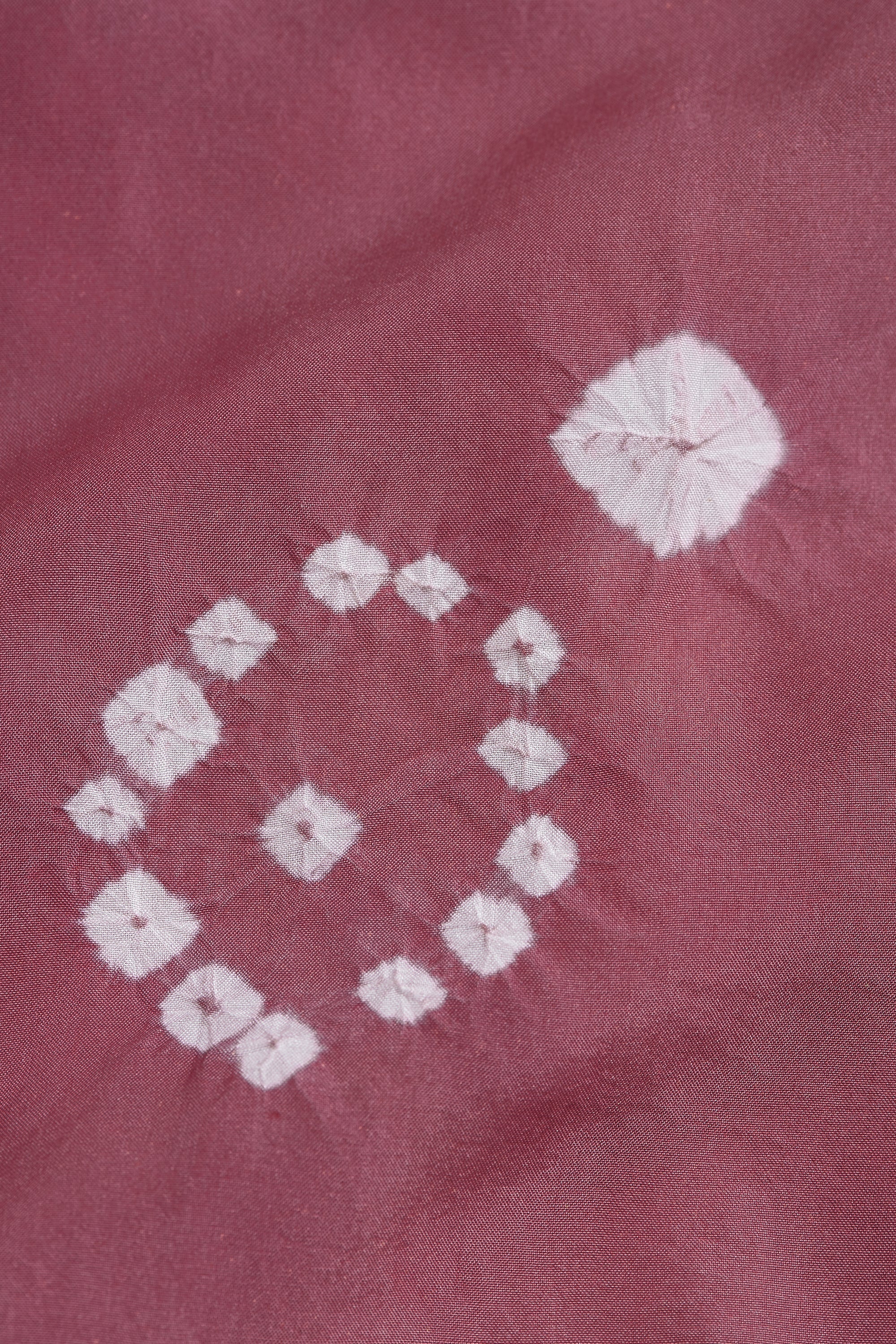 RELAXED FIT BANDHANI SHIRT DYED IN FUSCHIA PINK