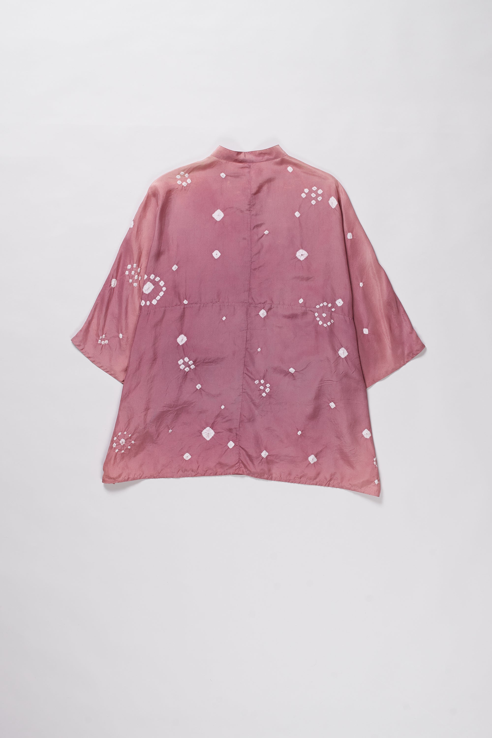 RELAXED FIT BANDHANI SHIRT DYED IN FUSCHIA PINK