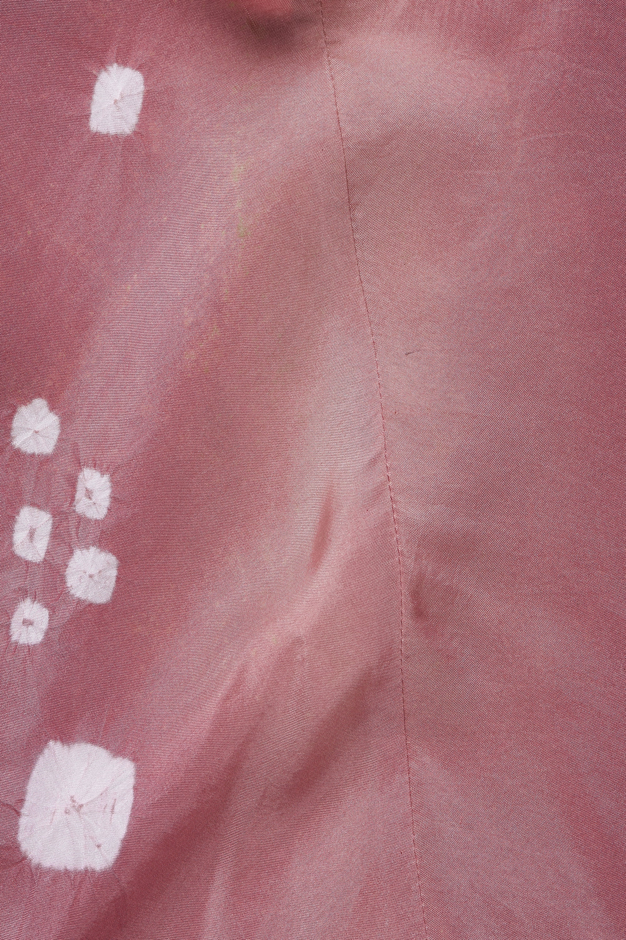 RELAXED FIT BANDHANI SHIRT DYED IN FUSCHIA PINK
