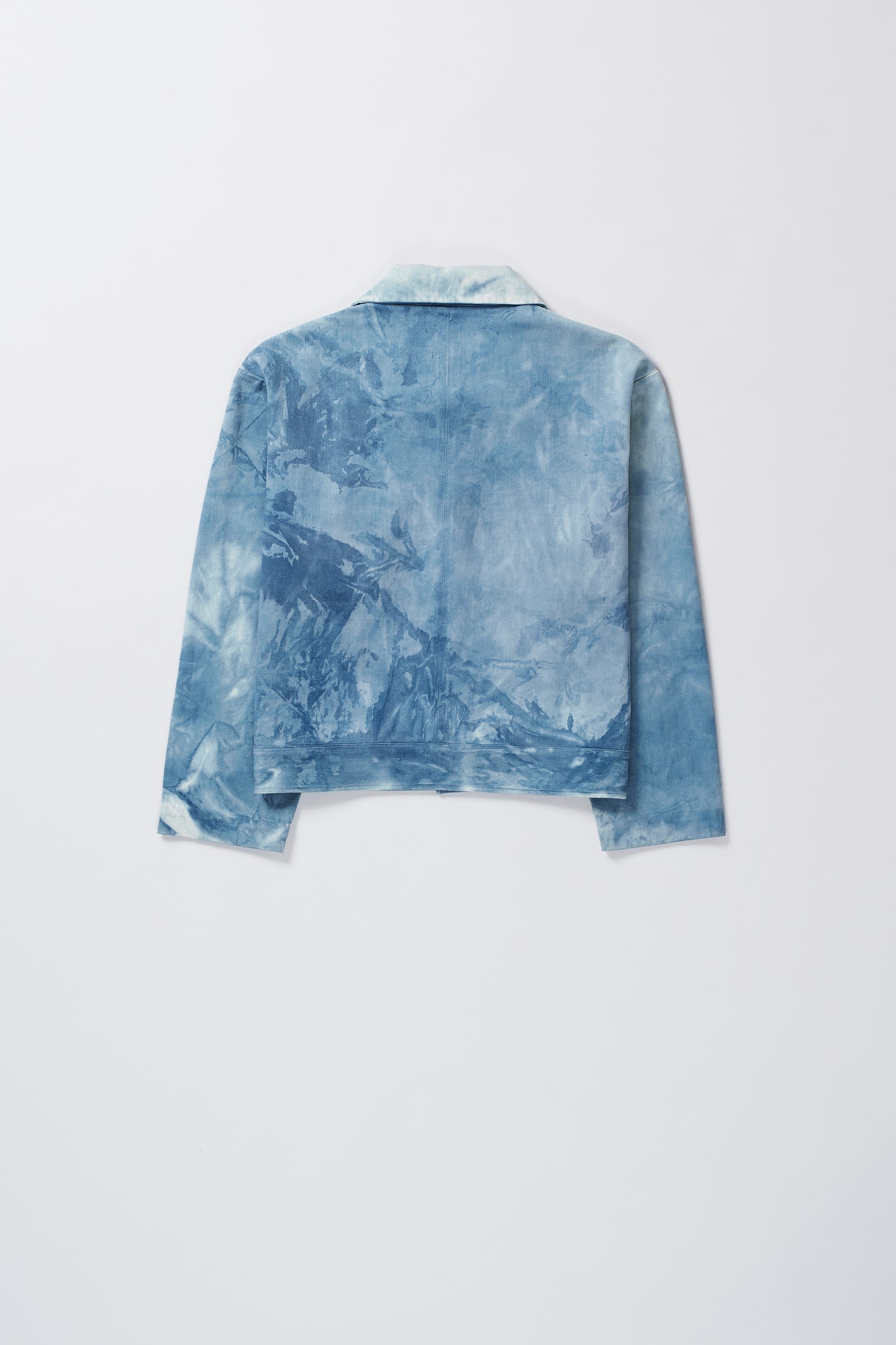 INDIGO WASHED HANDWOVEN DENIM TRUCKER JACKET