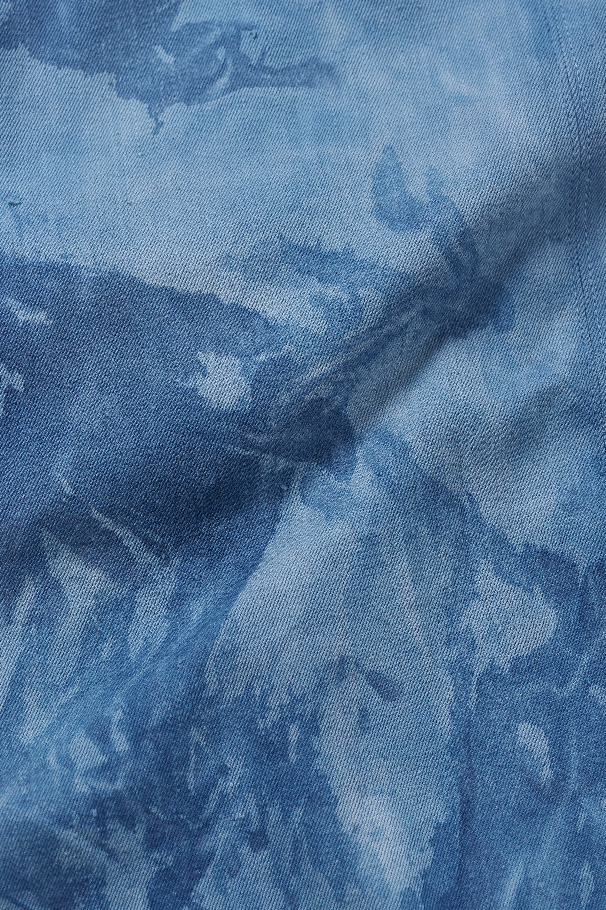 INDIGO WASHED HANDWOVEN DENIM TRUCKER JACKET