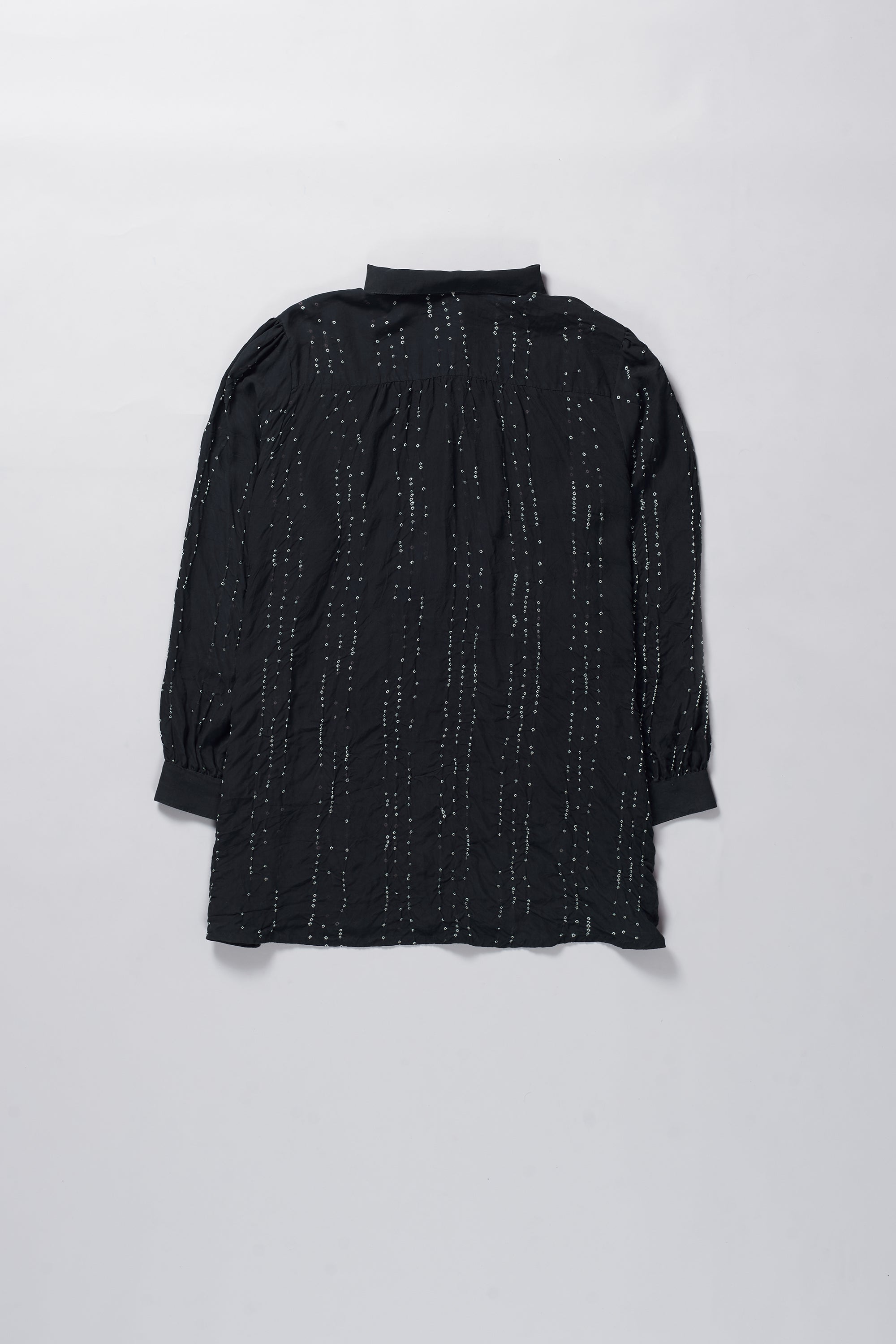 SHIRT IN BANDHANI ART WORK SILK FABRIC