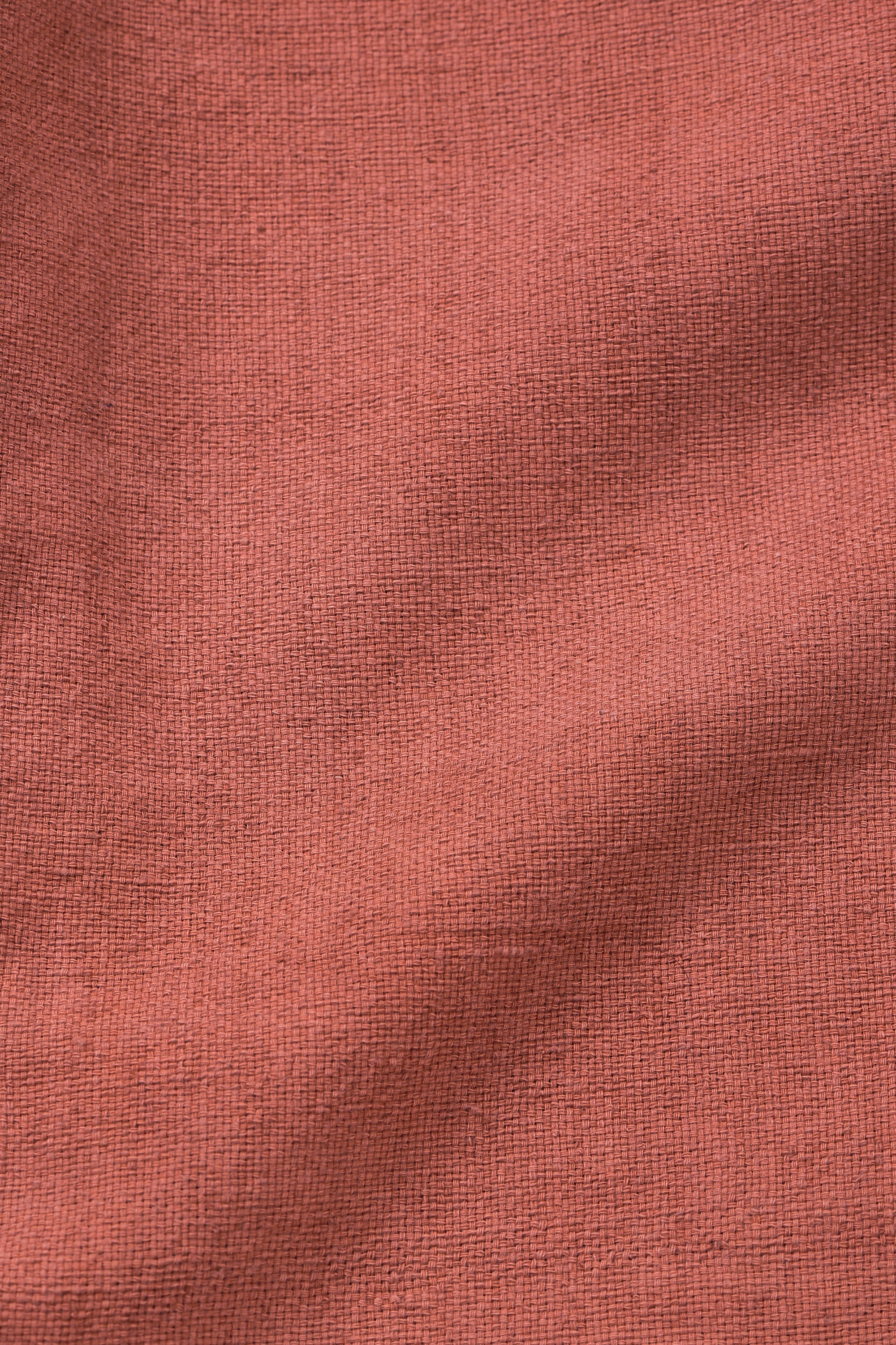 ROUGE PINK TEXTURED SOLID STRAIGHT FIT COTTON TROUSER