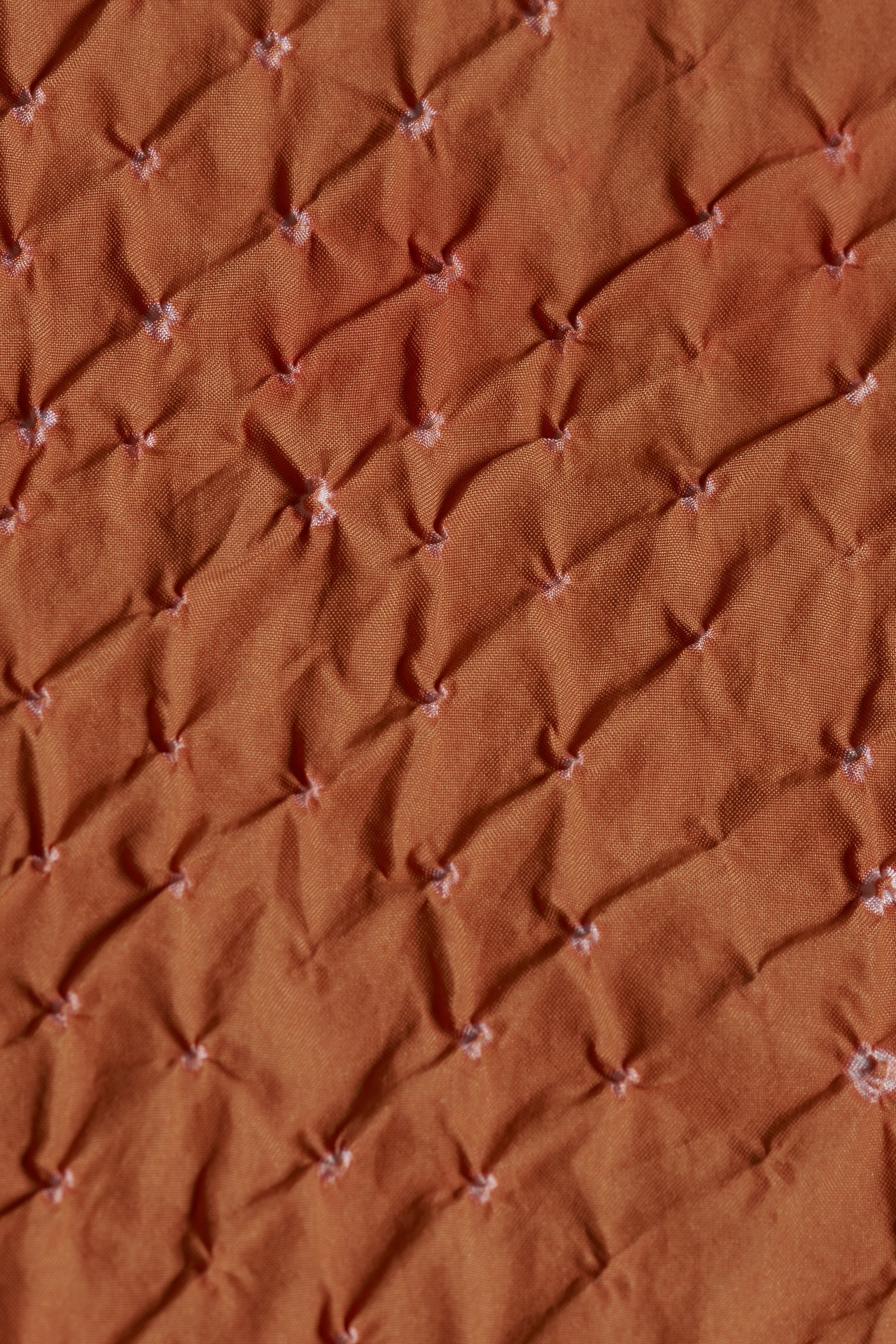SUNSET ORANGE BANDHANI SILK DRESS