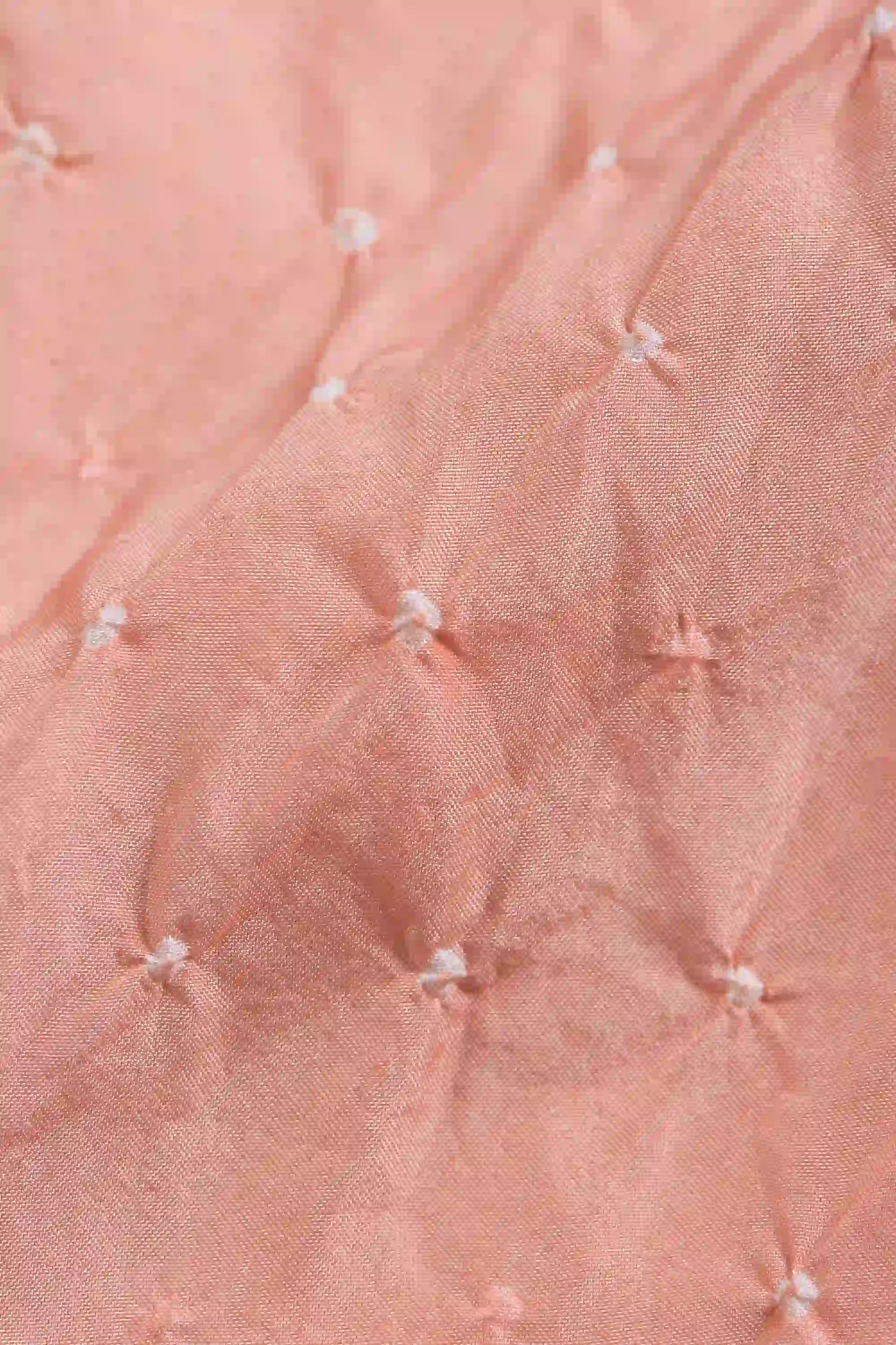 Chalk Pink Silk Trouser With Bandhani