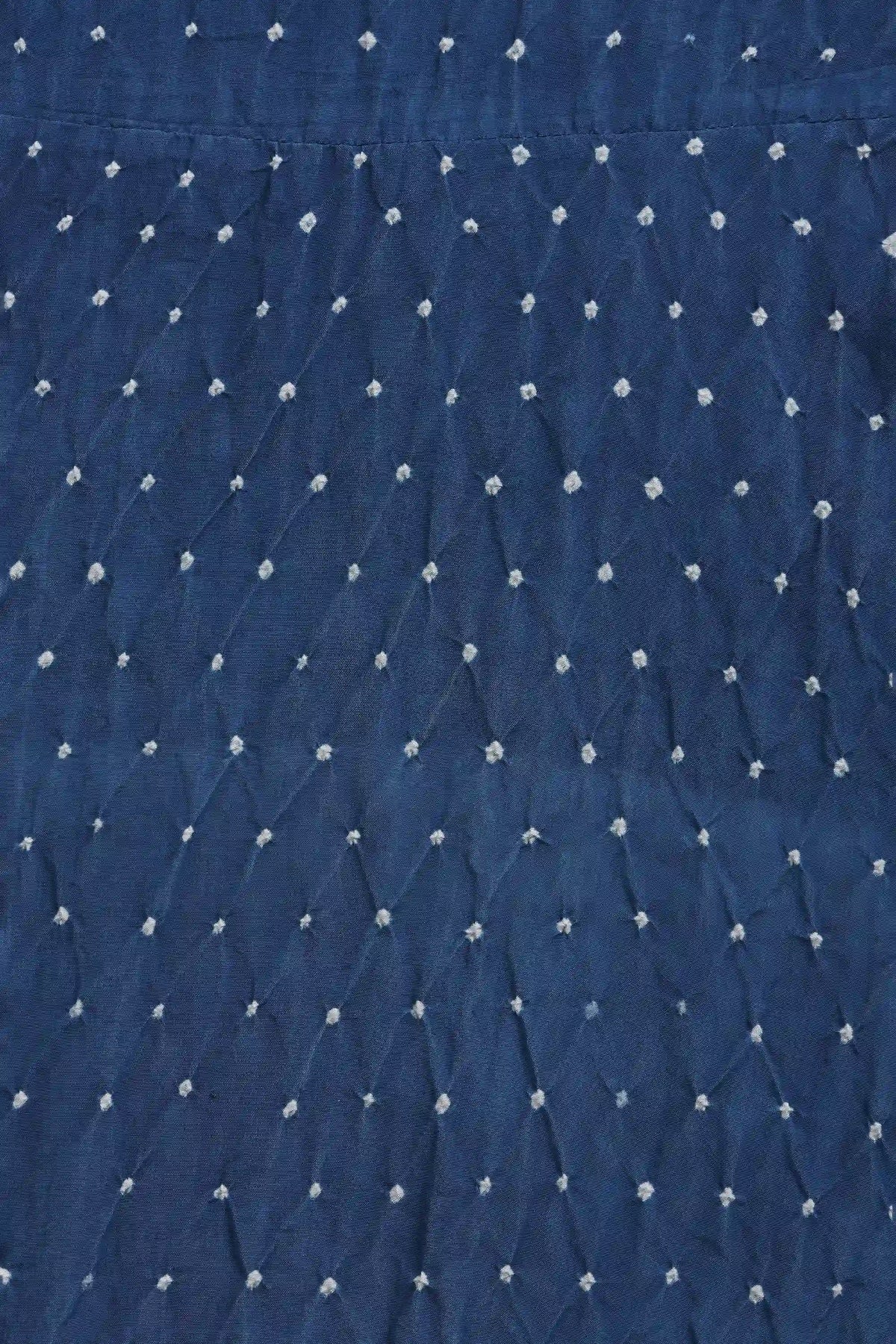 Medium Indigo Silk Bandhani Dress
