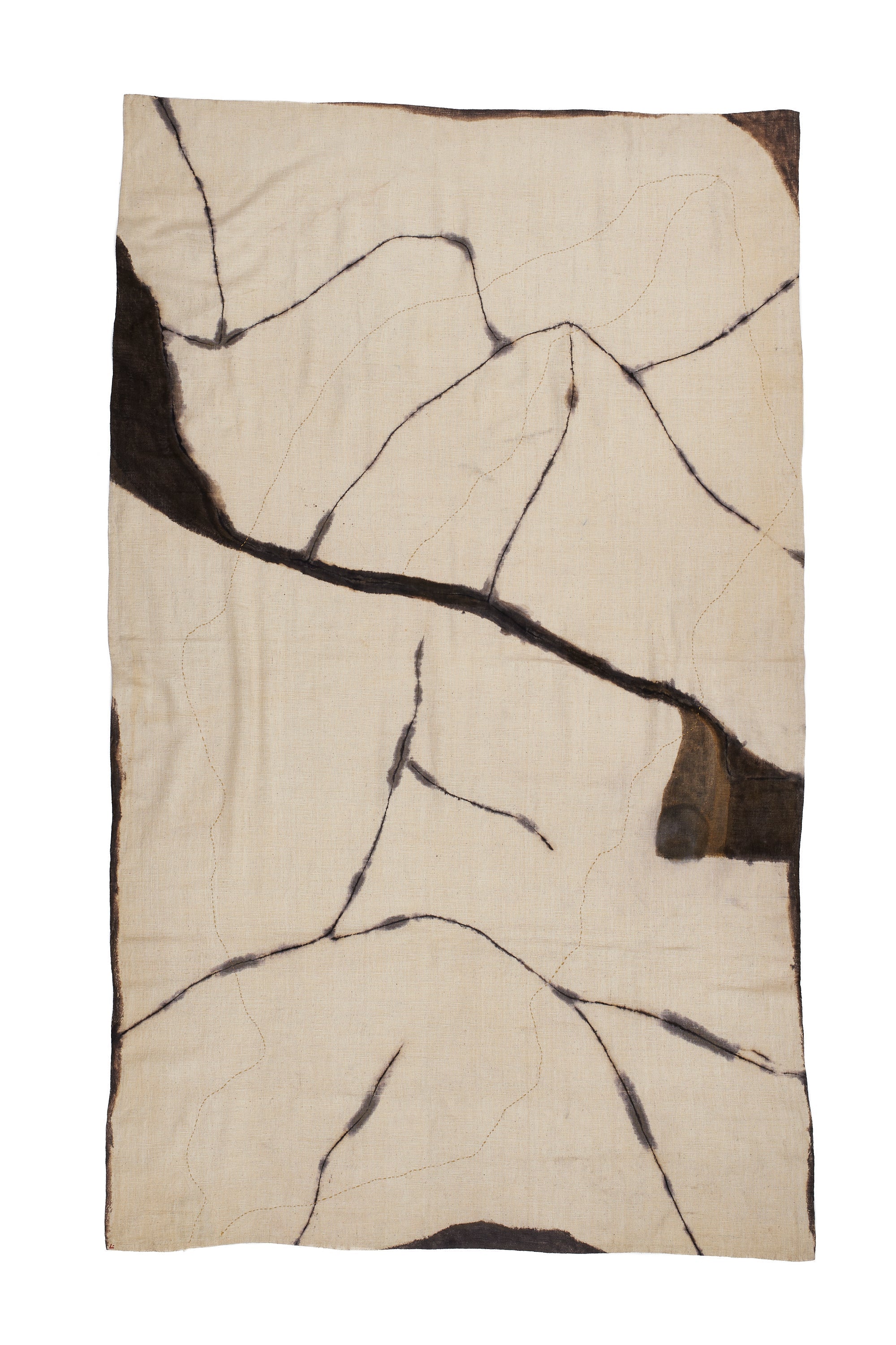 ECRU COTTON HANDPAINTED TABLE CLOTH