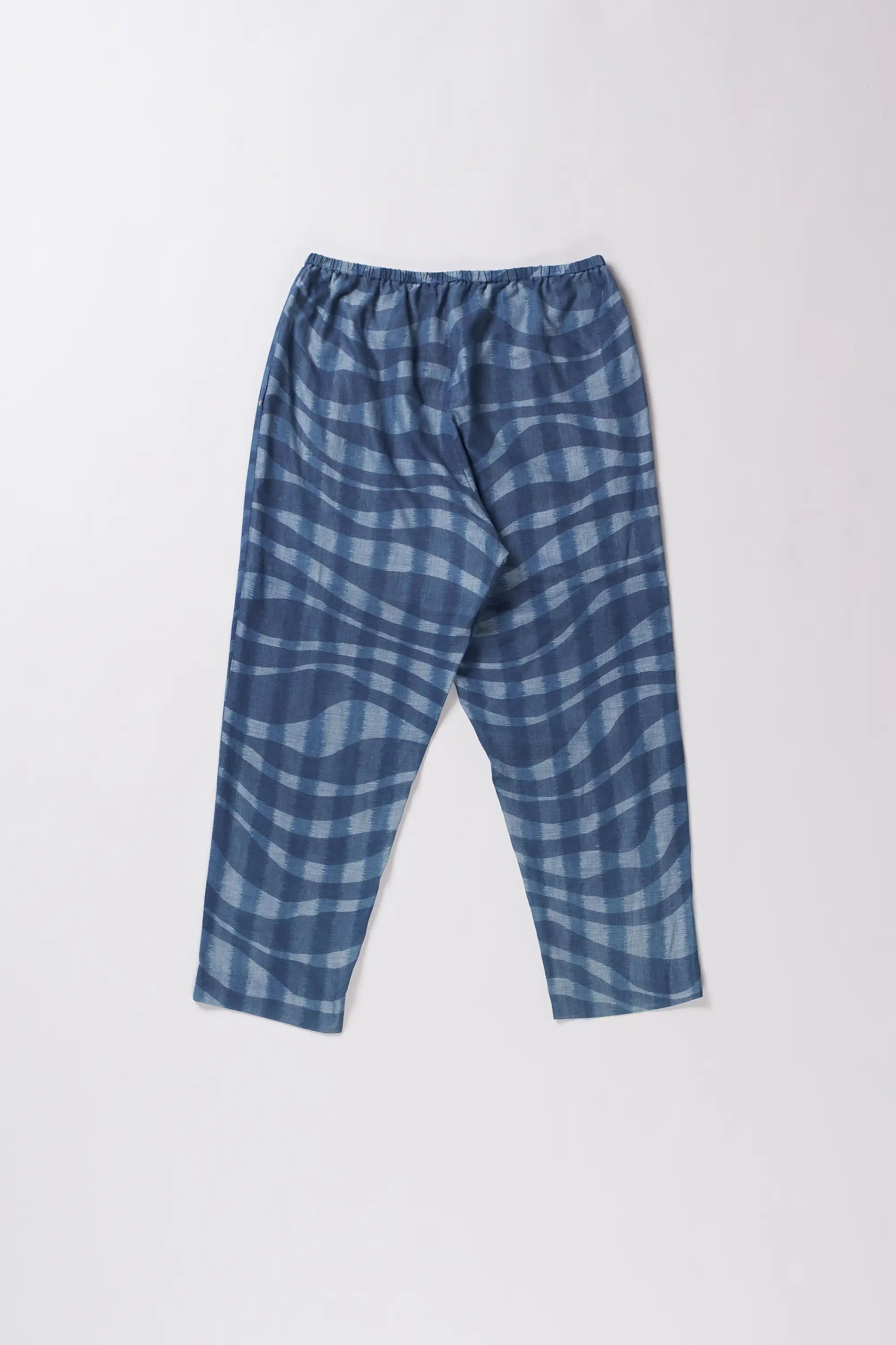 Indigo Weft Ikat Cotton Pant
