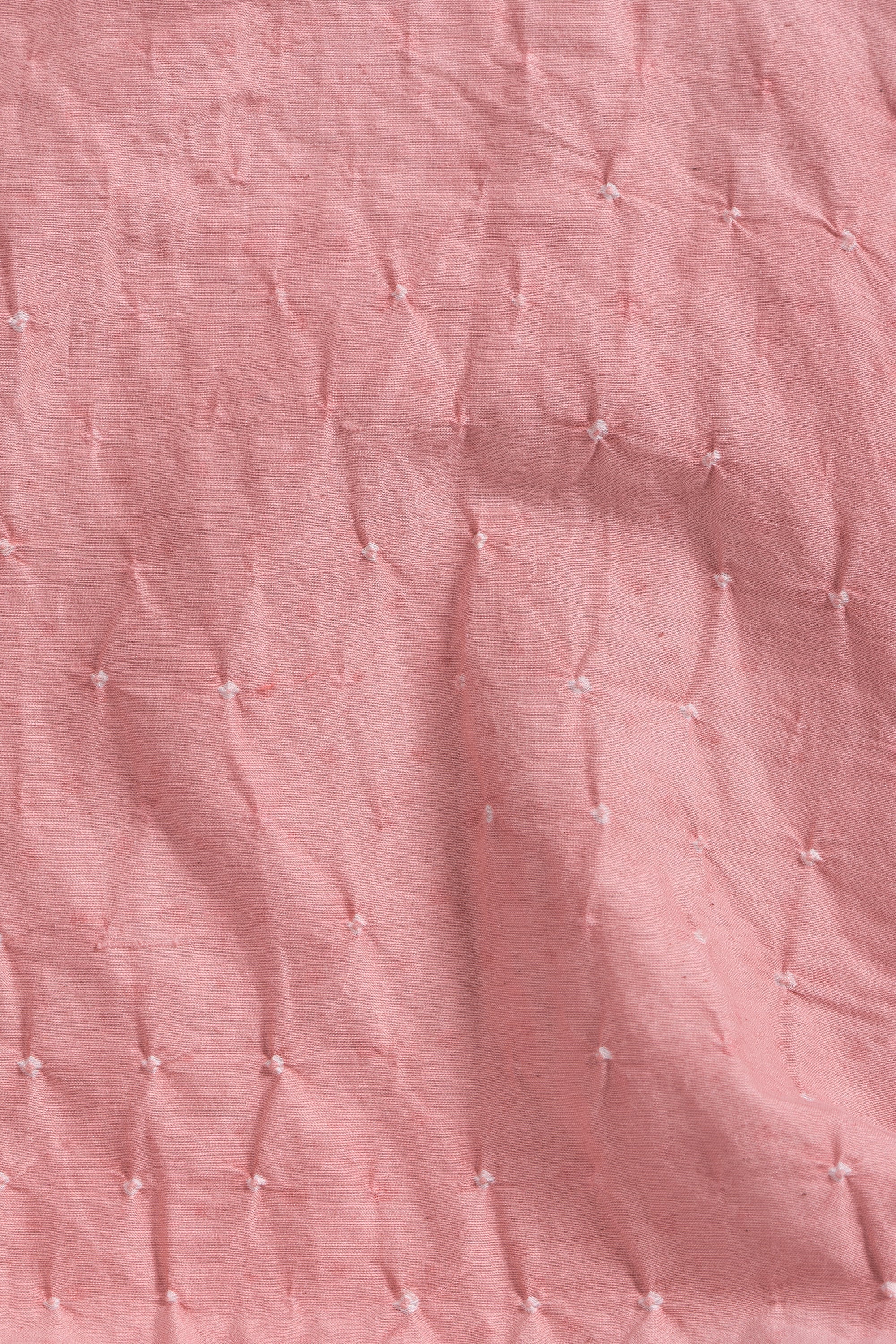 CHALK PINK SILK BANDHANI SHIRT
