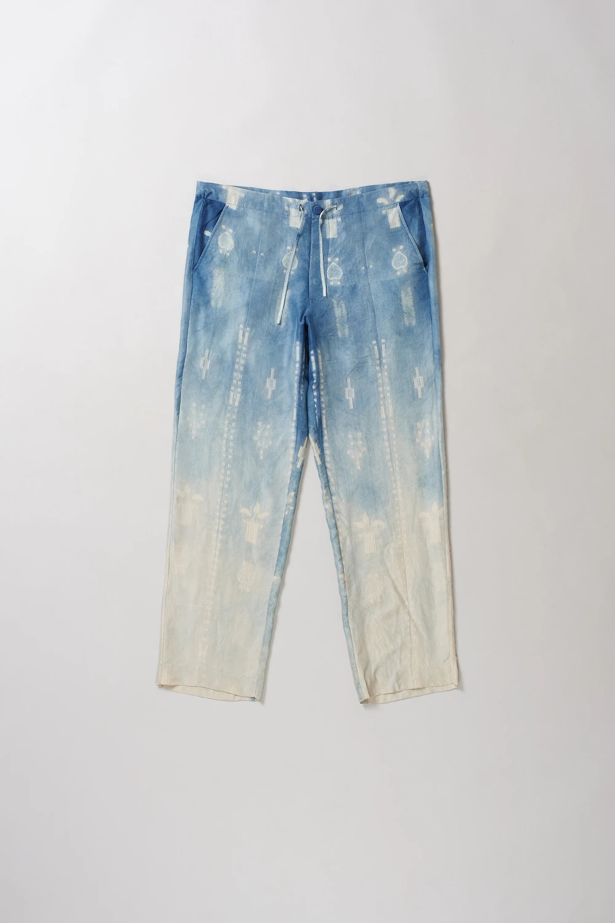 Shibori Pant in Medium Indigo
