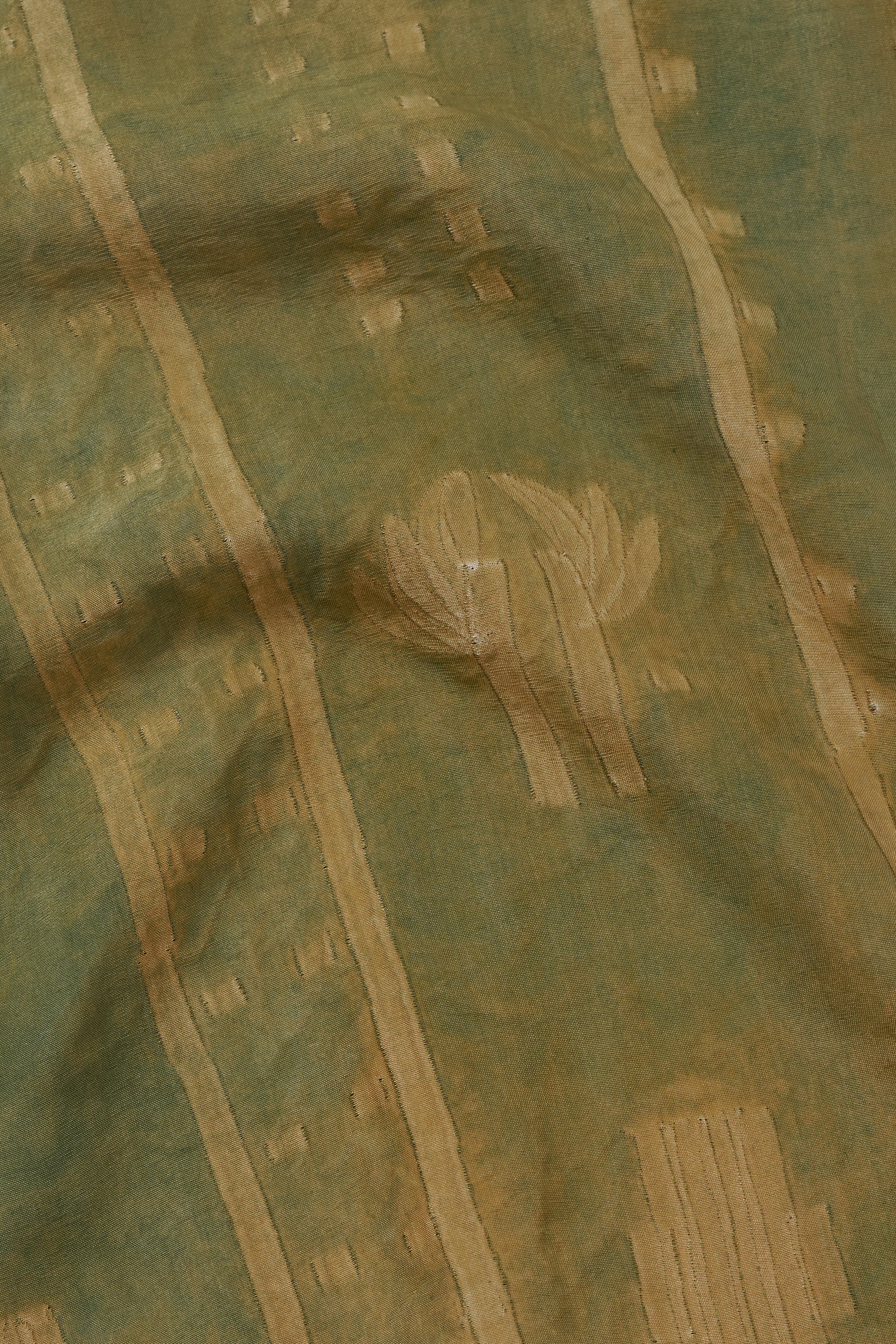 BOTTLE GREEN SHIBORI BLOCK PRINT KNEE LENGTH WOMEN'S SHIRT