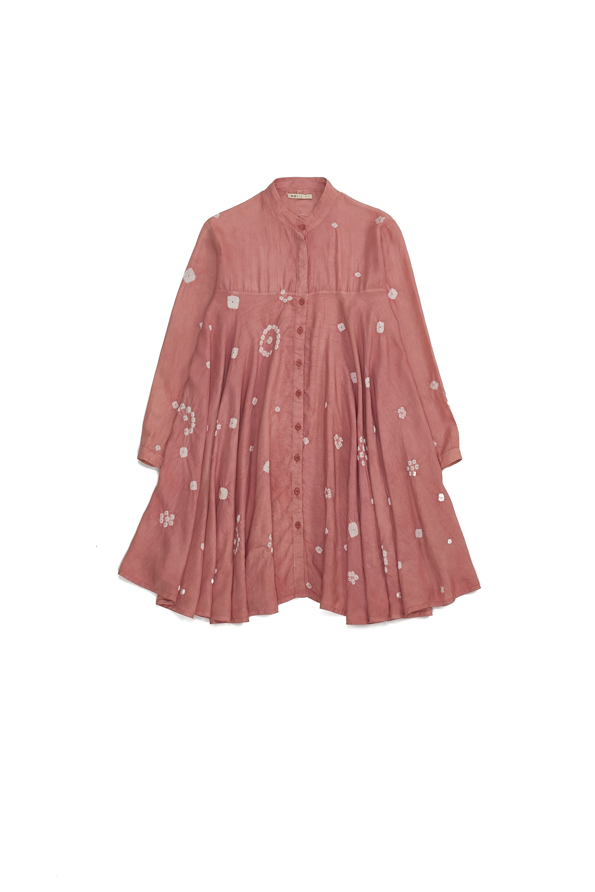 CHALK PINK SILK BANDHANI WOMEN'S SHIRT