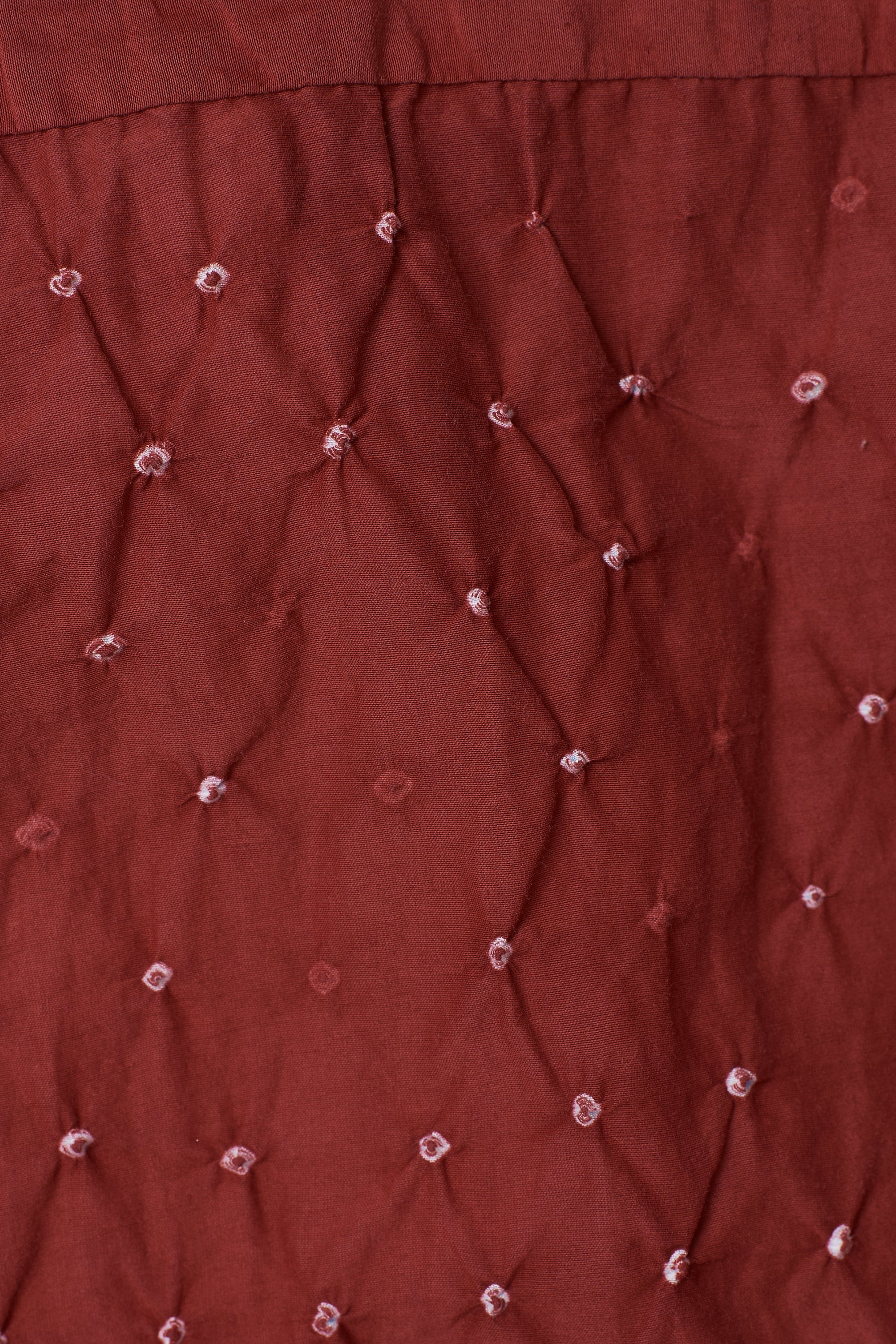 RED SILK BANDHANI WOMEN'S SHIRT