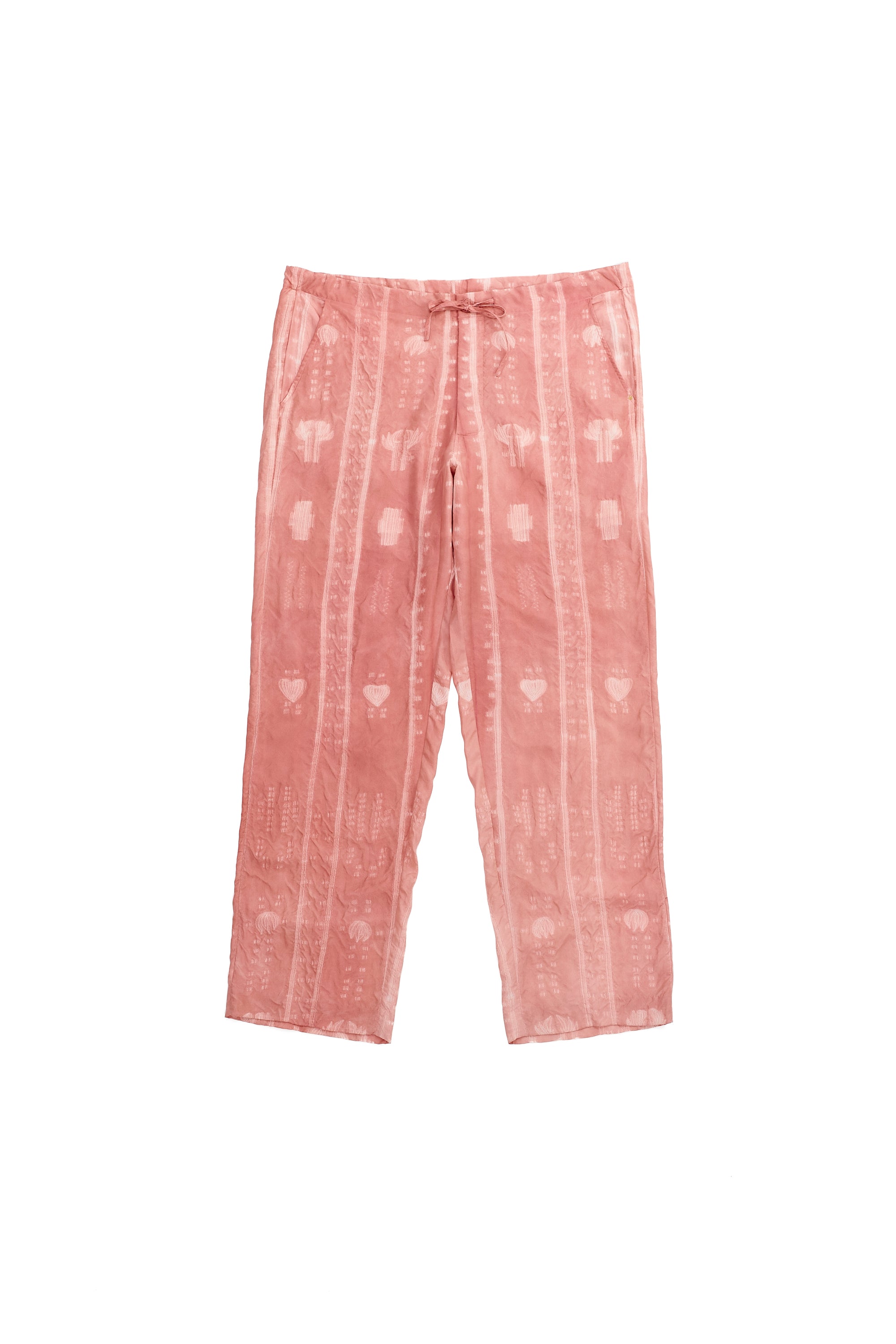 Chalk Pink Silk Shibori Pants