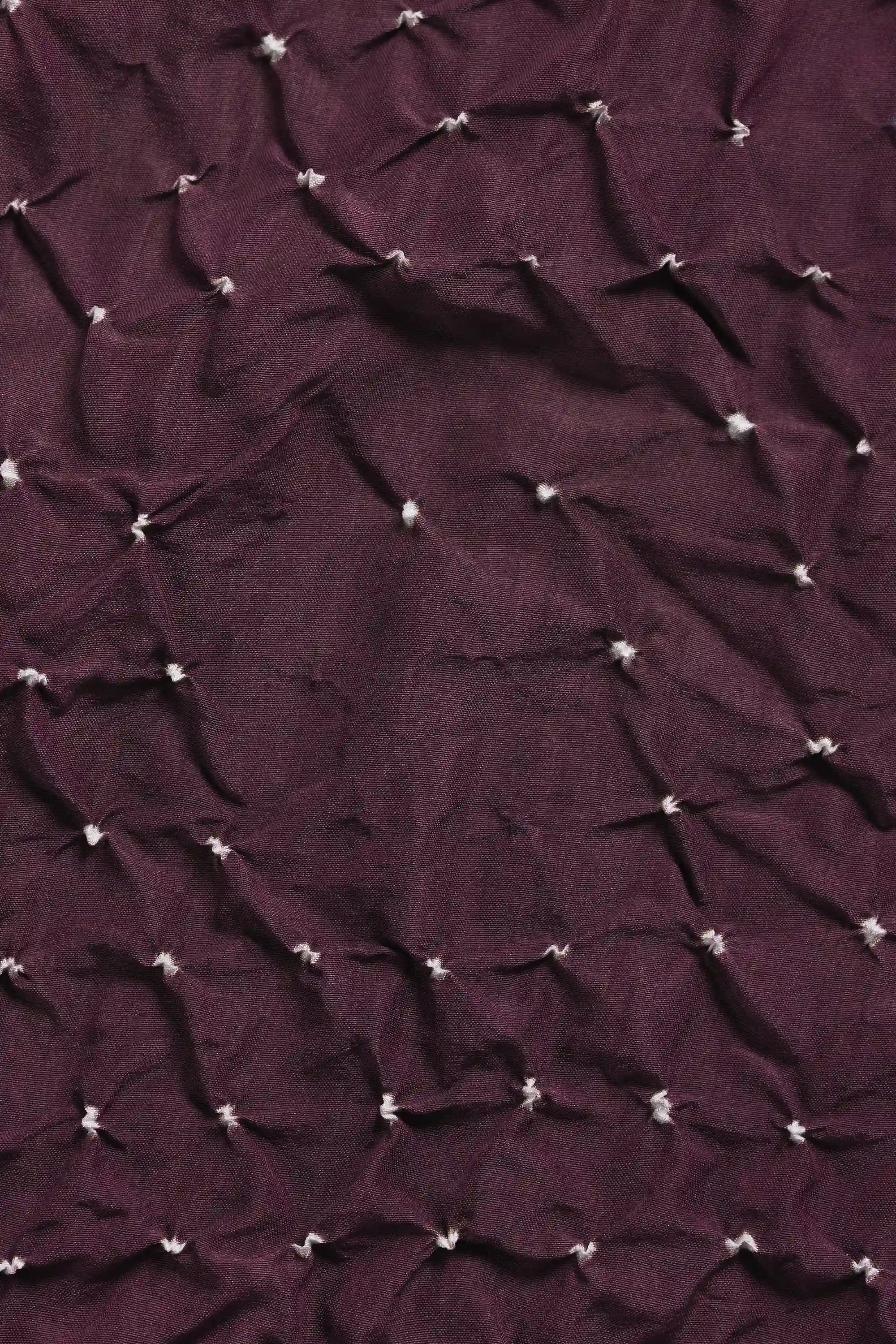 Bandhani Dress in Purple Red