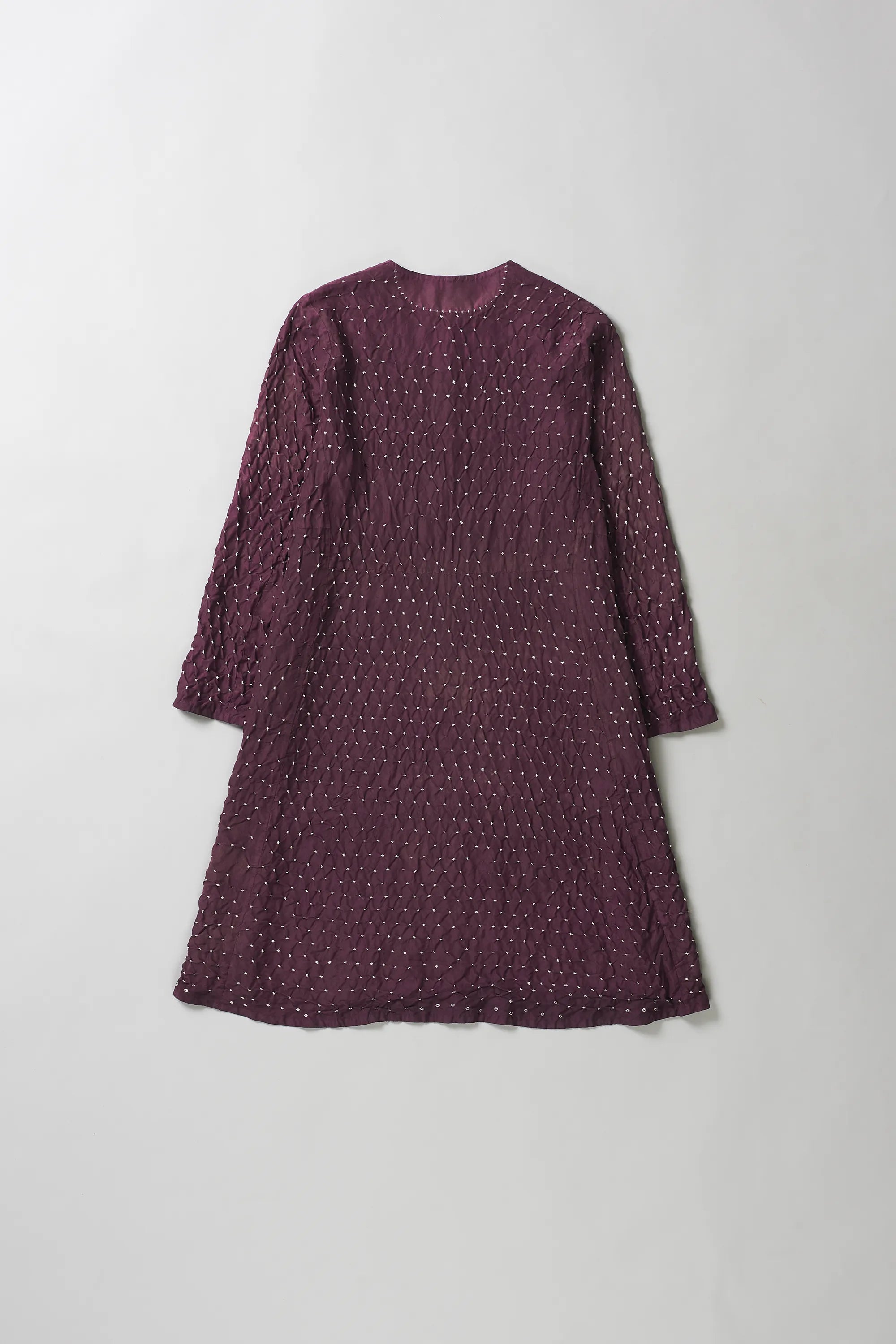 Bandhani Dress in Purple Red
