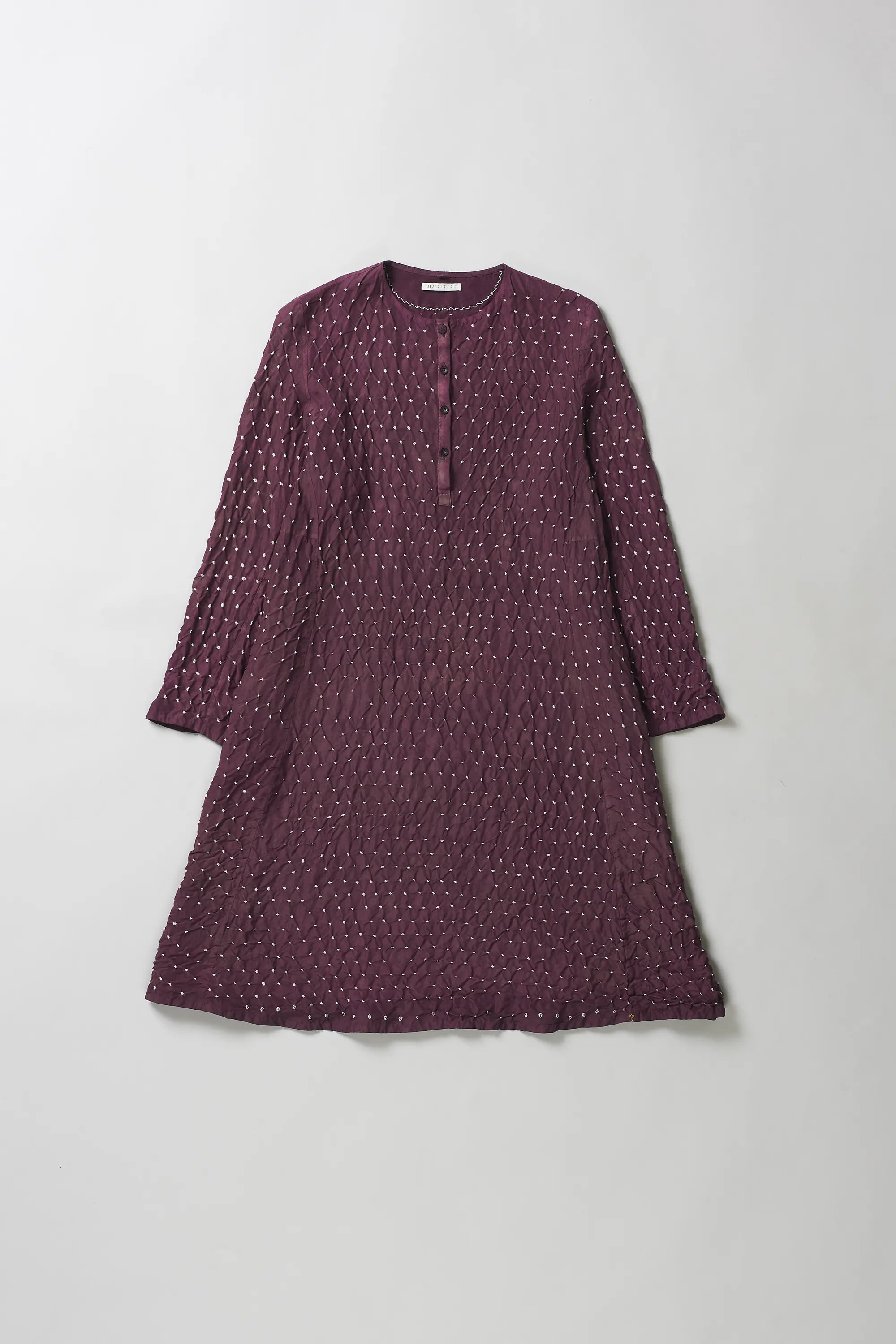 Bandhani Dress in Purple Red
