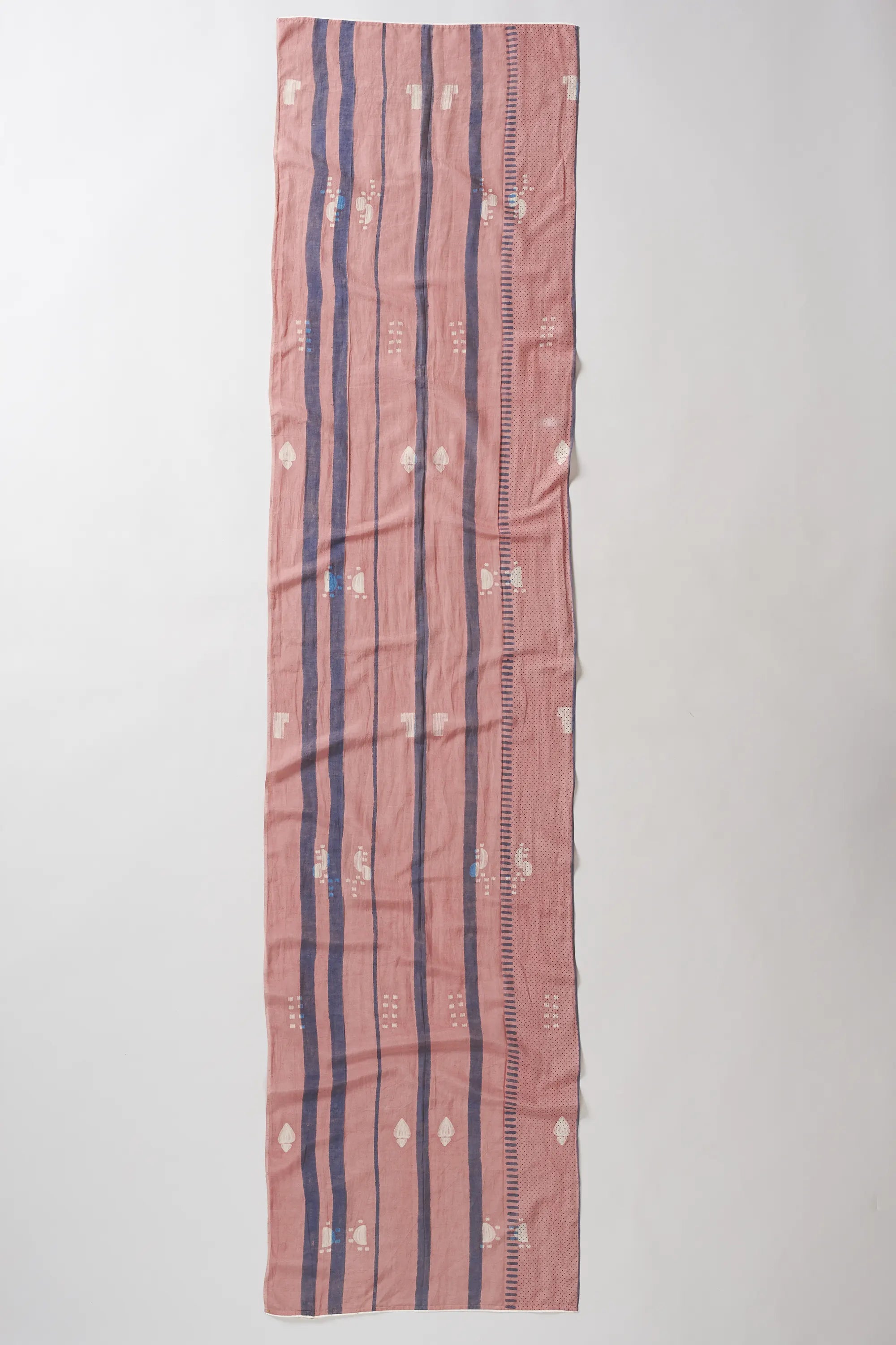 Cotton Silk Blend Scarf in Chalk Pink