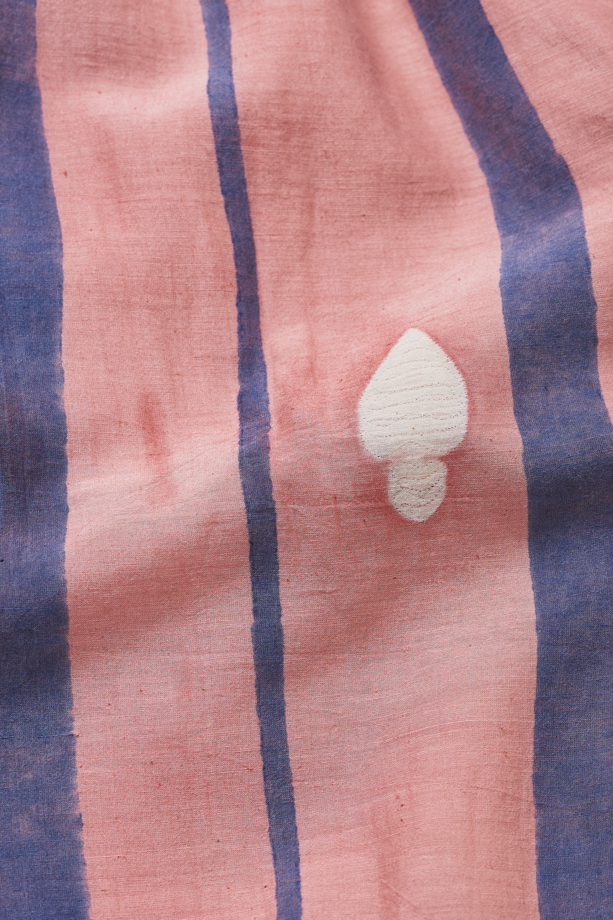 CHALK PINK SHIBORI COTTON SILK BLEND PANTS