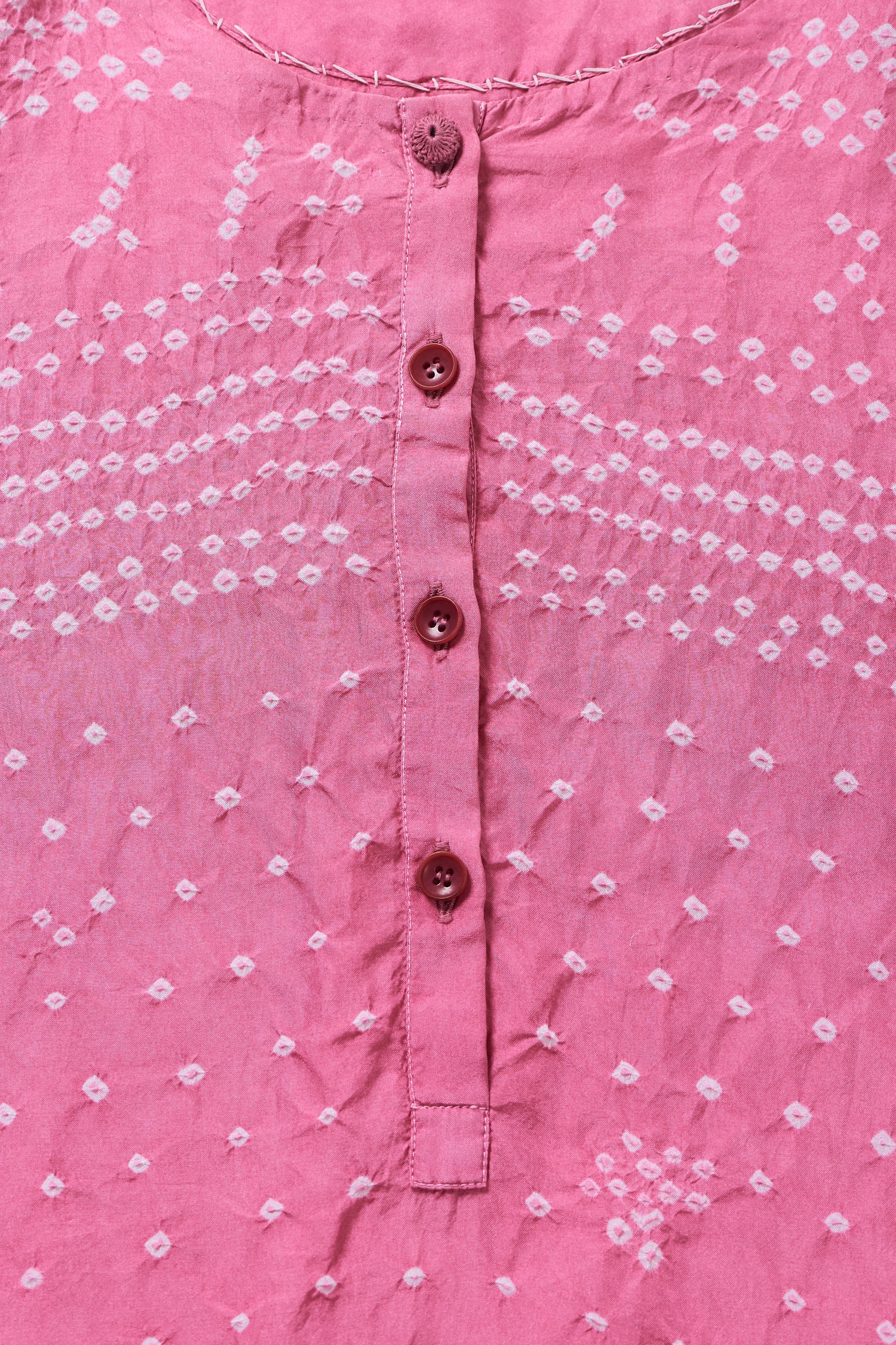 FLARED LONG SILK DRESS FUSCHIA PINK