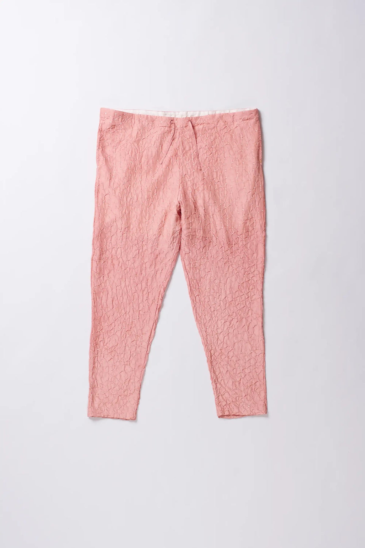 Chalk Pink Bandhani Silk Pant